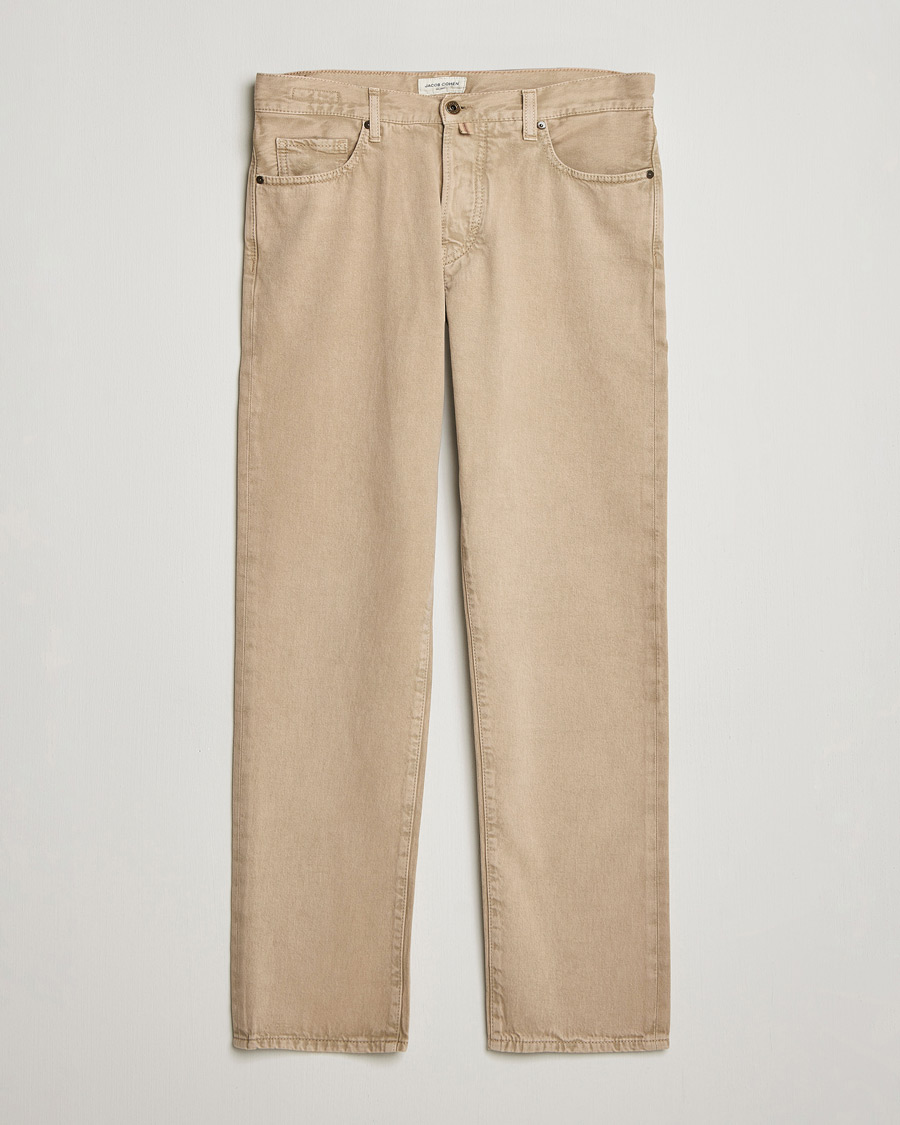 Hombres | Pantalones | Jacob Cohën | Edos Regular Straight Fit Bull Denim Jeans Beige