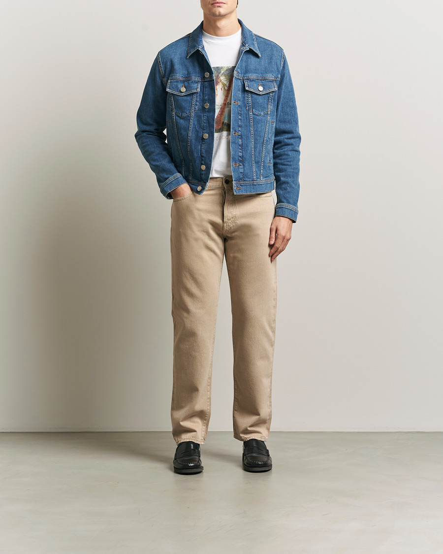 Hombres | Pantalones | Jacob Cohën | Edos Regular Straight Fit Bull Denim Jeans Beige