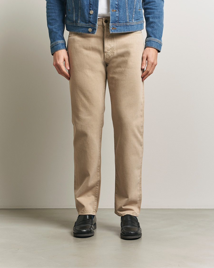 Hombres | Pantalones | Jacob Cohën | Edos Regular Straight Fit Bull Denim Jeans Beige