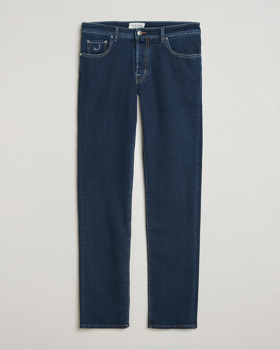 Hombres | Pantalones | Jacob Cohën | Bard Slim Fit Stretch Jeans Dark Blue