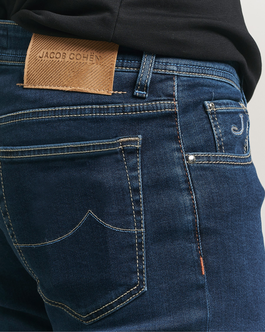Hombres | Pantalones | Jacob Cohën | Bard Slim Fit Stretch Jeans Dark Blue