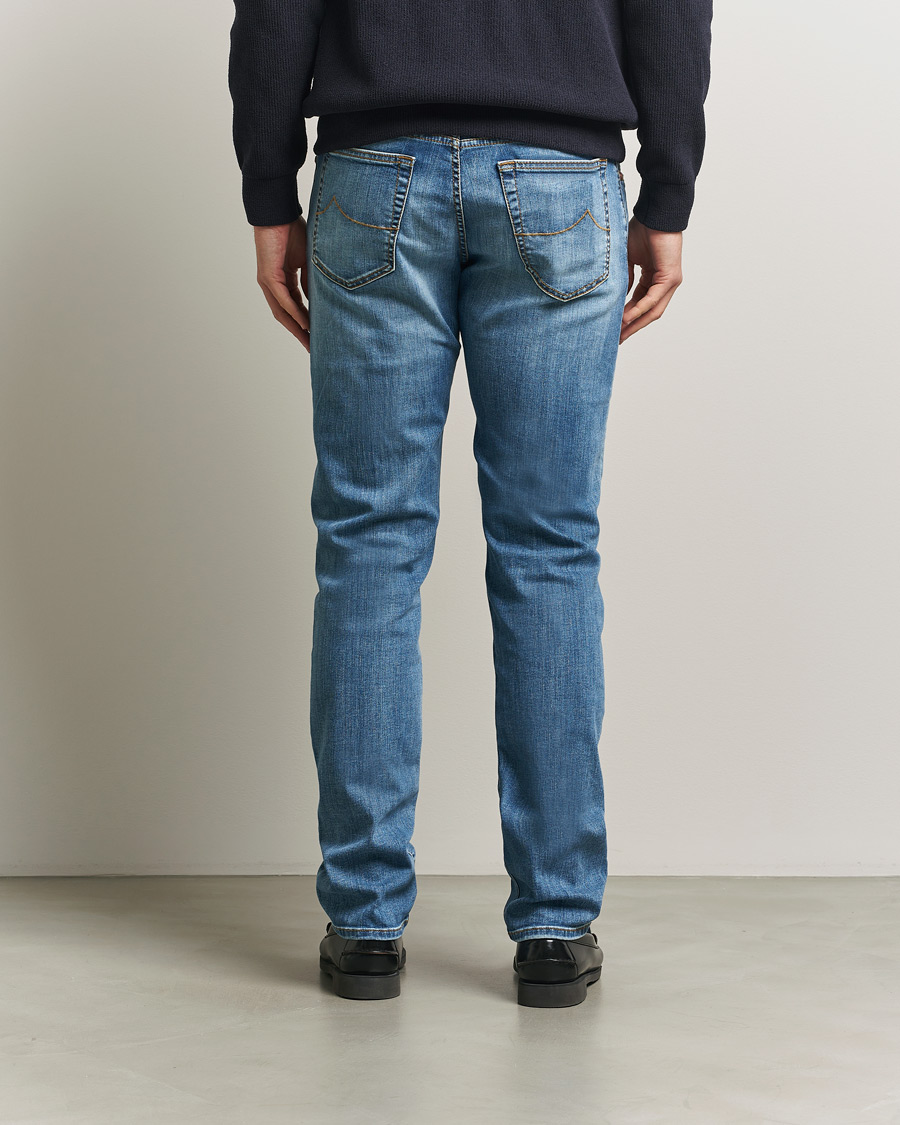 Hombres | Pantalones | Jacob Cohën | Bard Slim Fit Stretch Jeans Light Blue