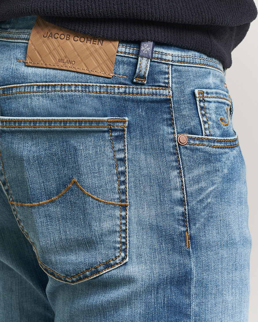 Hombres | Pantalones | Jacob Cohën | Bard Slim Fit Stretch Jeans Light Blue
