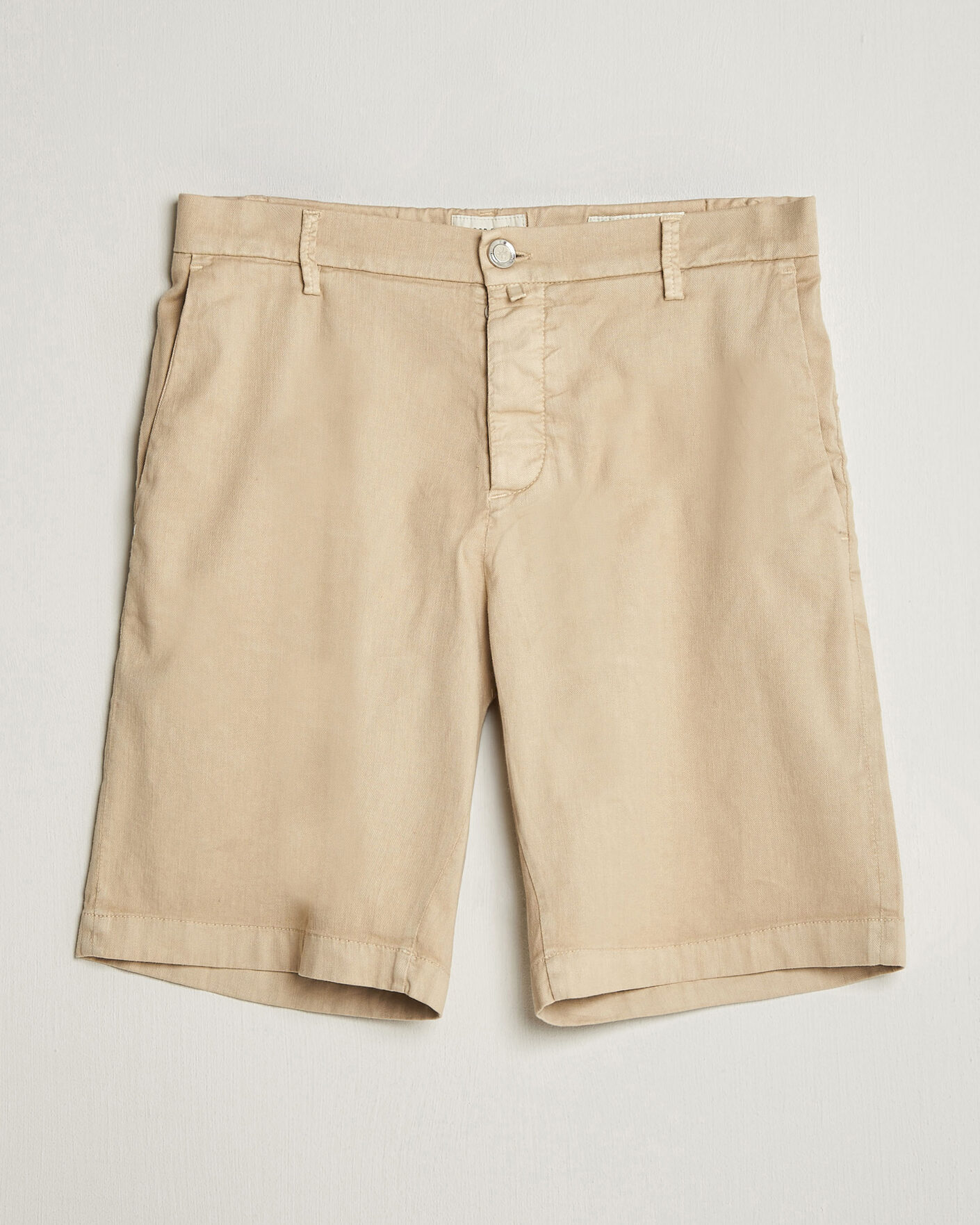 Hombres | Pantalones cortos | Jacob Cohën | George Stretch Linen Shorts Beige