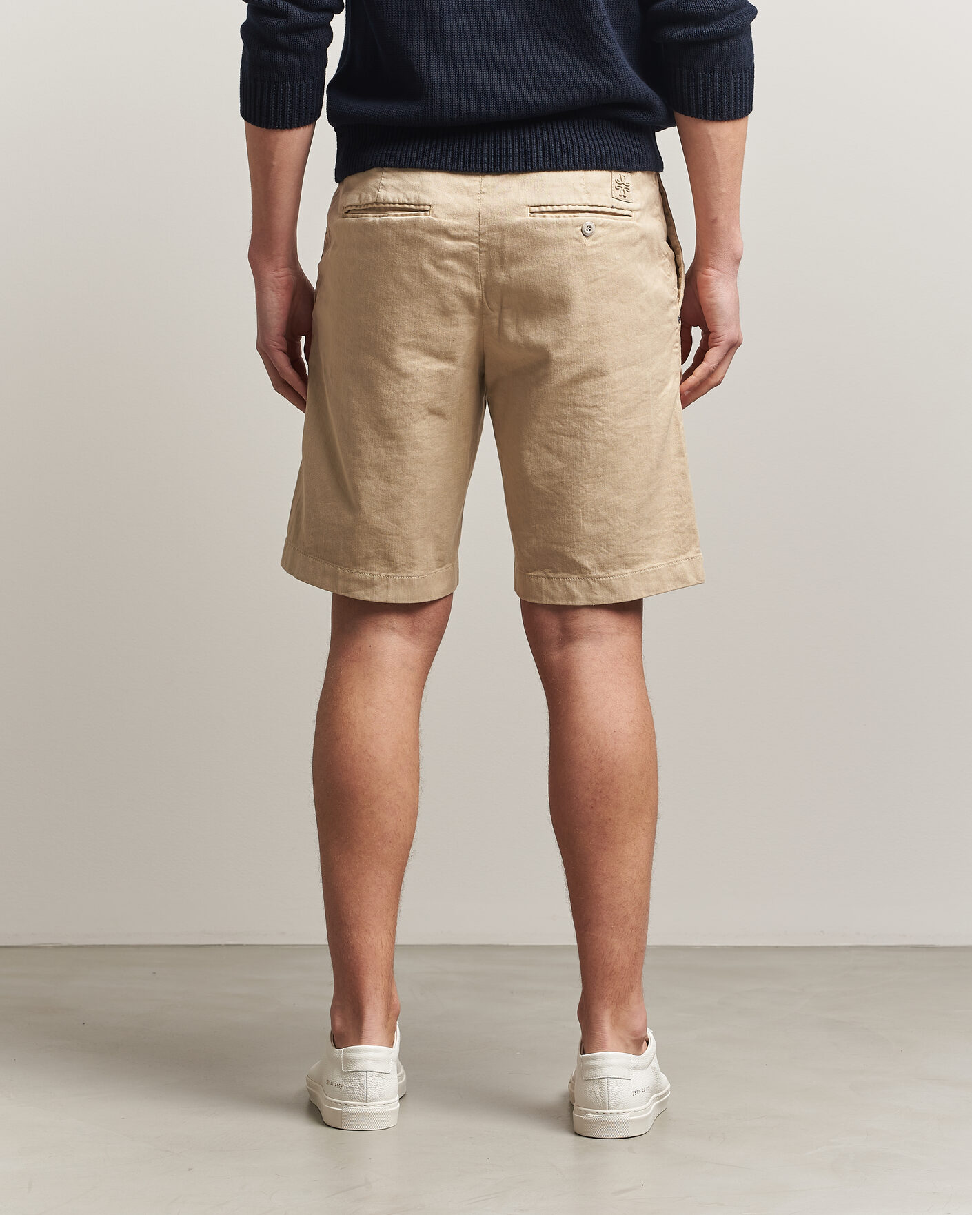 Hombres | Pantalones cortos | Jacob Cohën | George Stretch Linen Shorts Beige