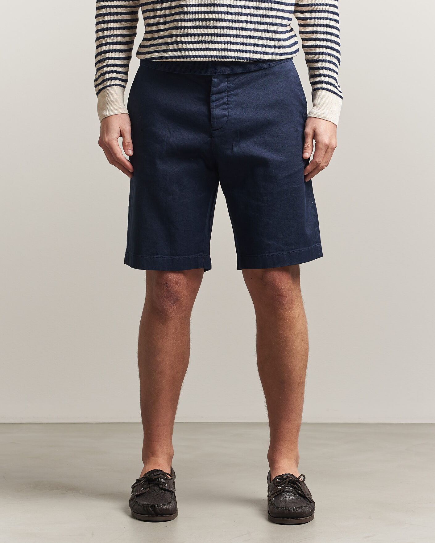 Hombres | Pantalones cortos | Jacob Cohën | George Stretch Linen Shorts Navy