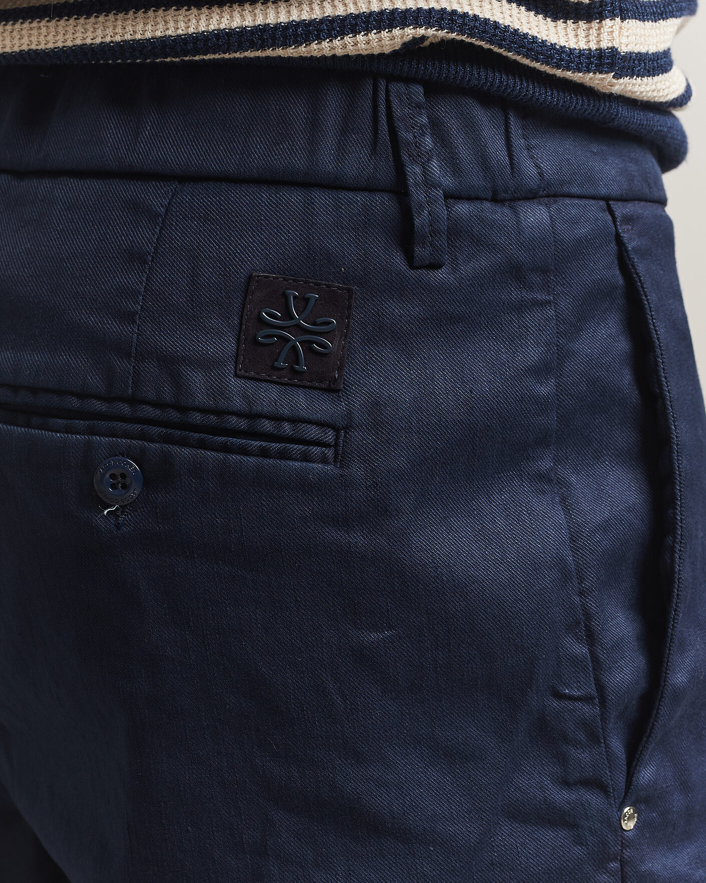 Hombres | Pantalones cortos | Jacob Cohën | George Stretch Linen Shorts Navy