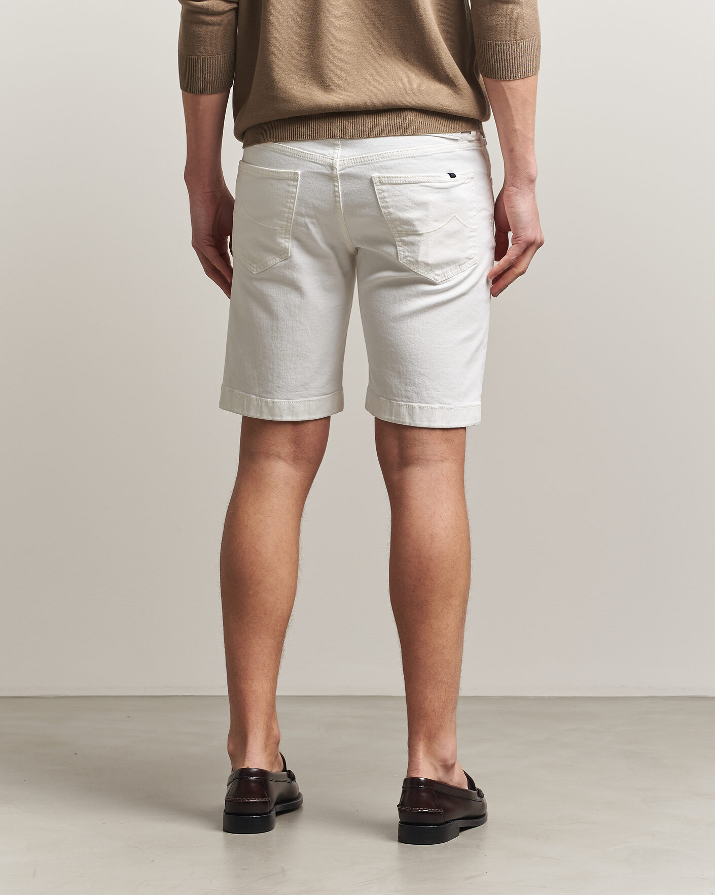 Hombres | Pantalones cortos | Jacob Cohën | Nicolas Bull Stretch Denim Shorts White