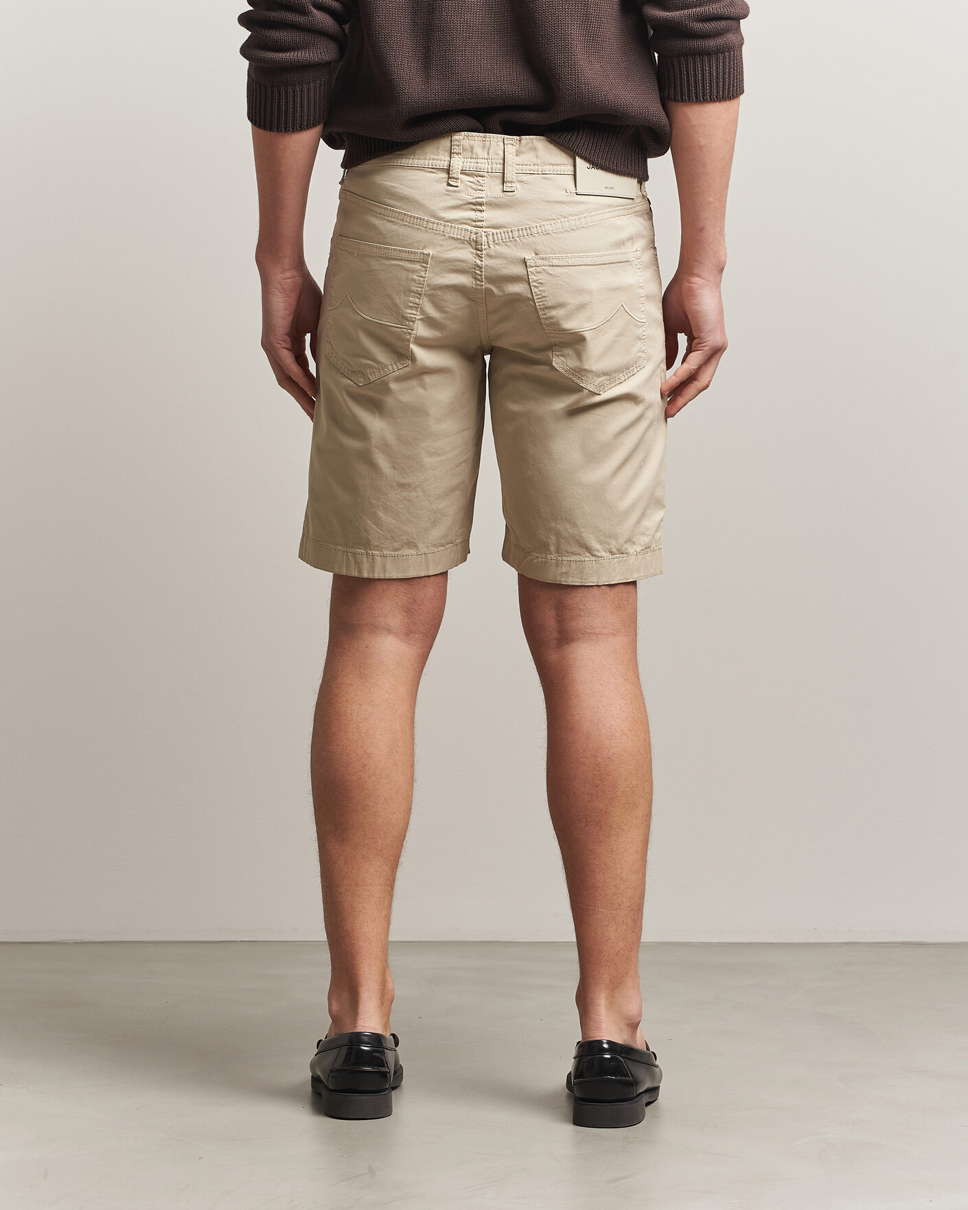 Hombres | Pantalones cortos | Jacob Cohën | Nicolas Cotton Gabardine Shorts Beige