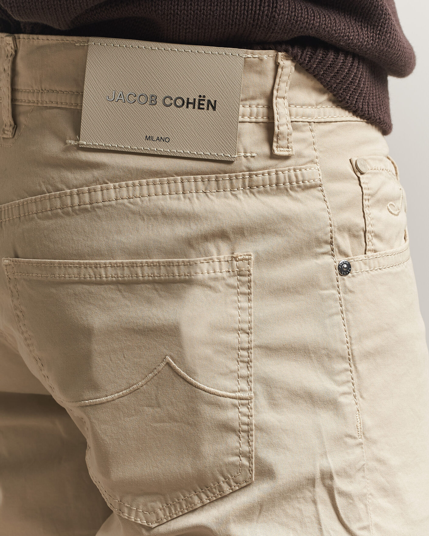 Hombres | Pantalones cortos | Jacob Cohën | Nicolas Cotton Gabardine Shorts Beige