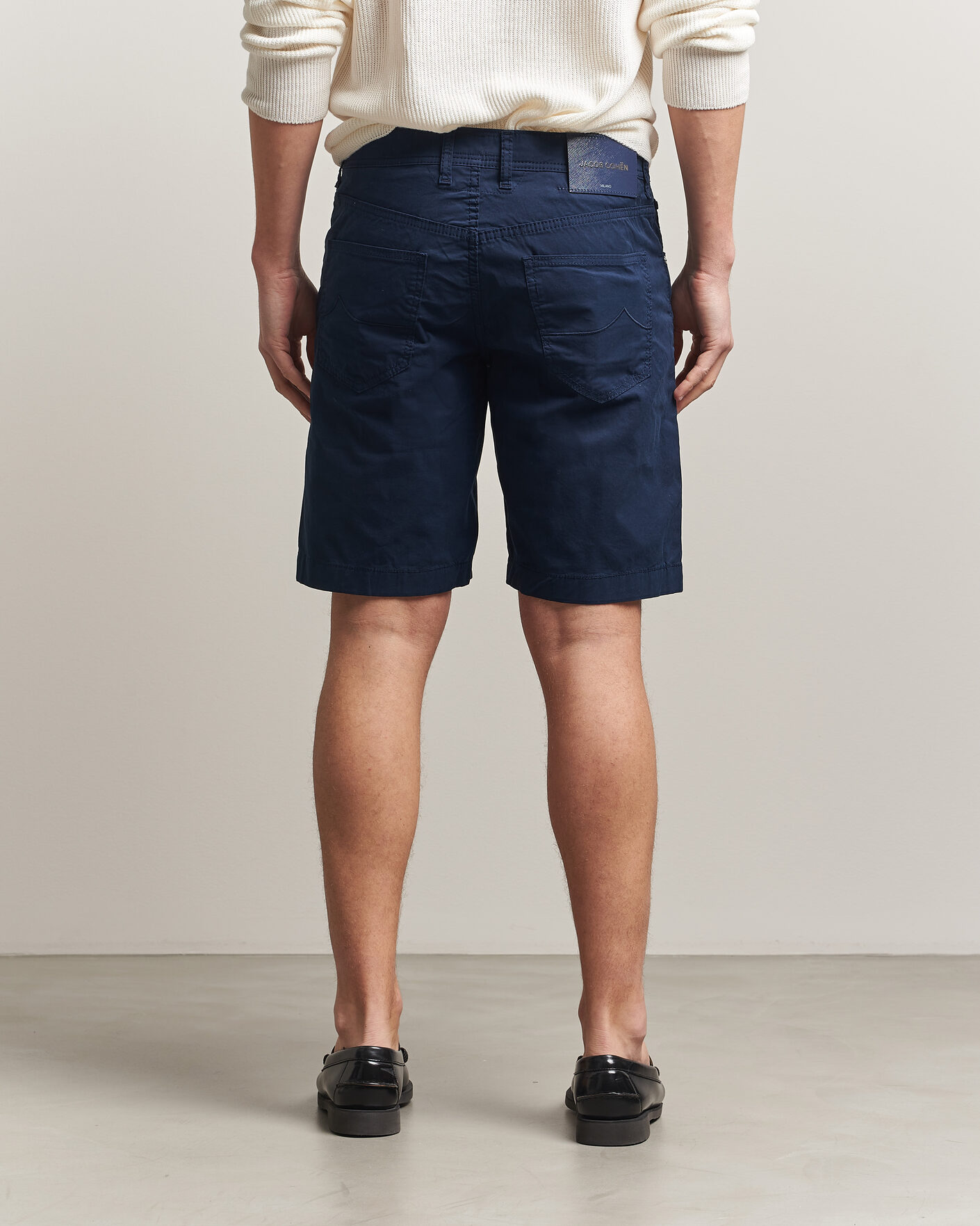 Hombres | Pantalones cortos | Jacob Cohën | Nicolas Cotton Gabardine Shorts Navy