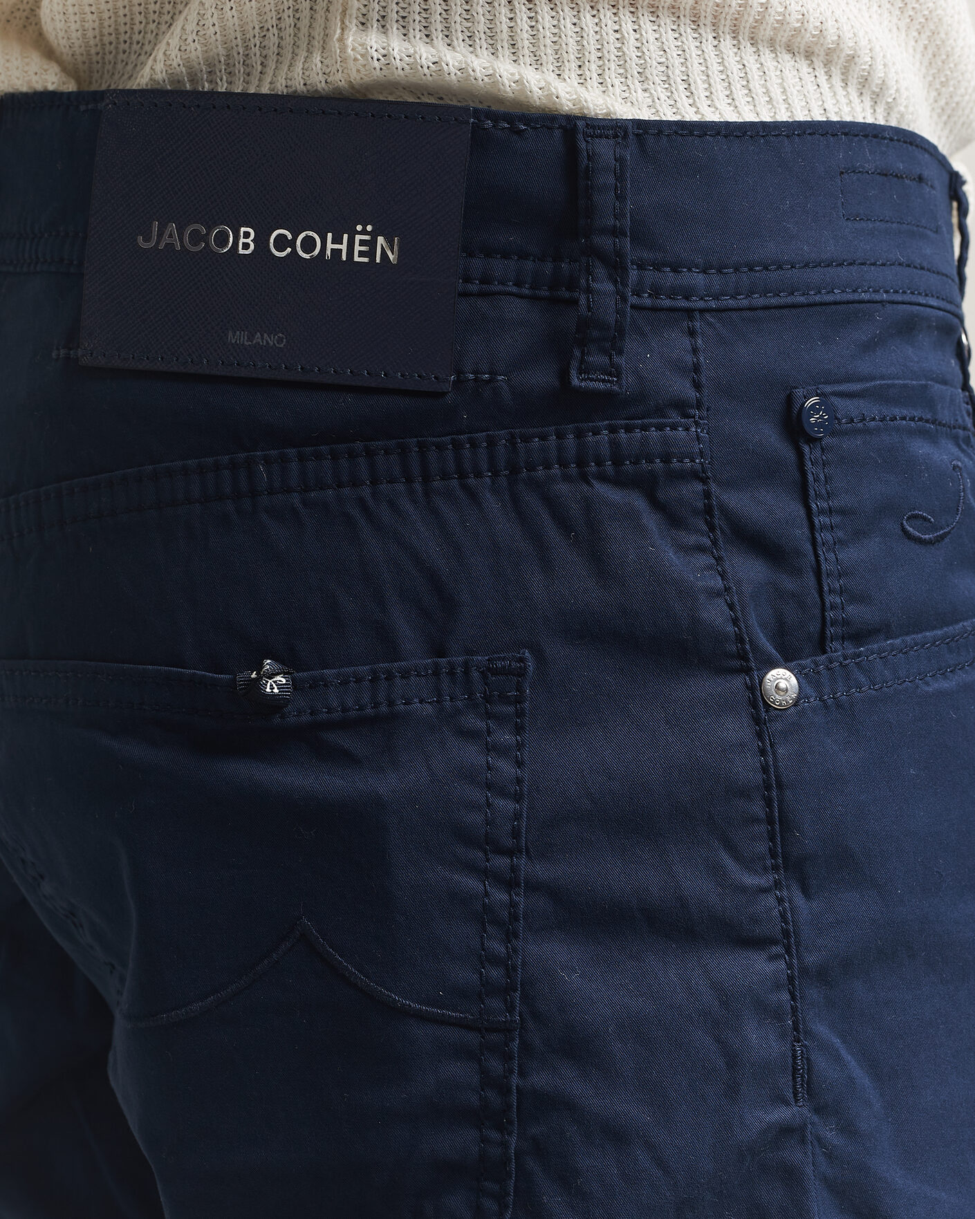 Hombres | Pantalones cortos | Jacob Cohën | Nicolas Cotton Gabardine Shorts Navy
