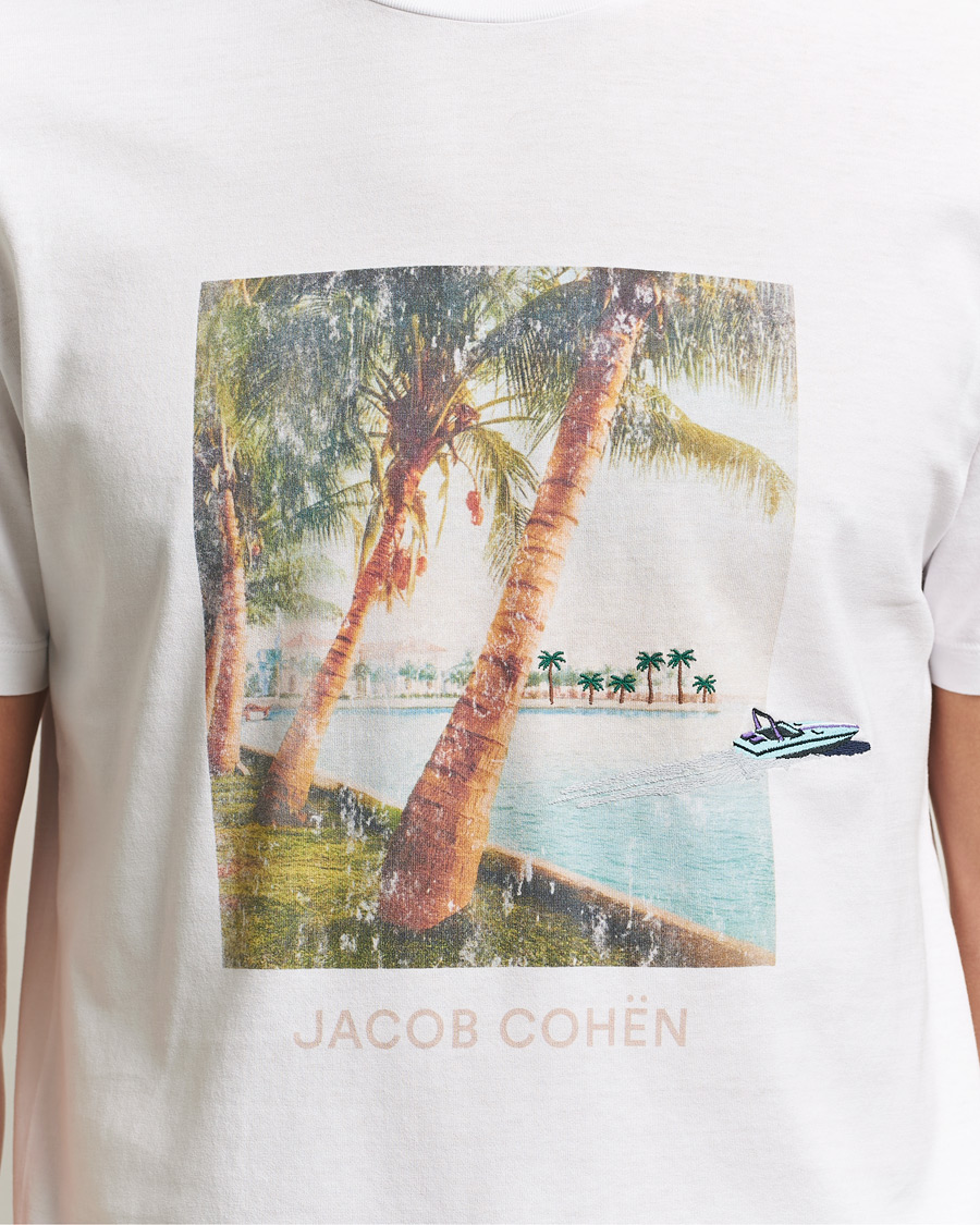 Hombres | Camisetas | Jacob Cohën | Cotton Logo T-Shirt White