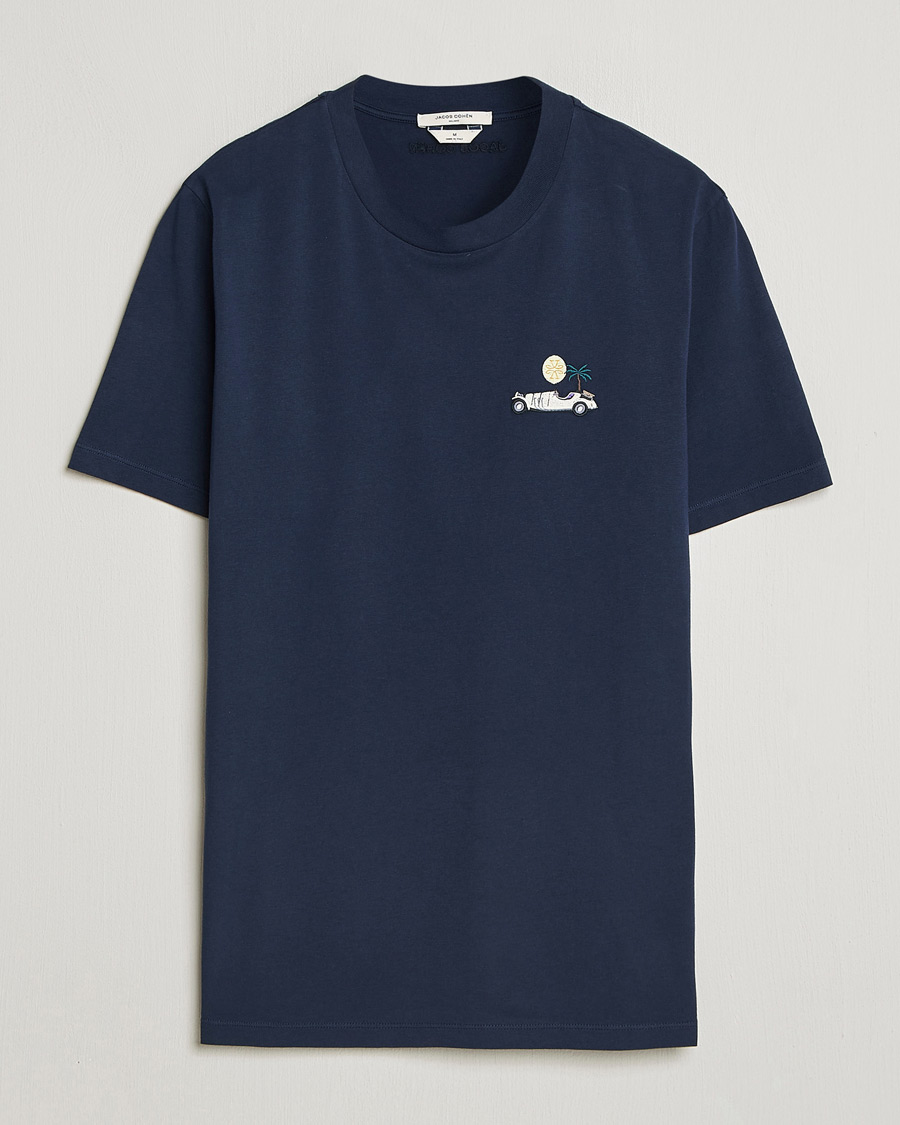 Hombres | Camisetas | Jacob Cohën | Cotton Logo T-Shirt Navy