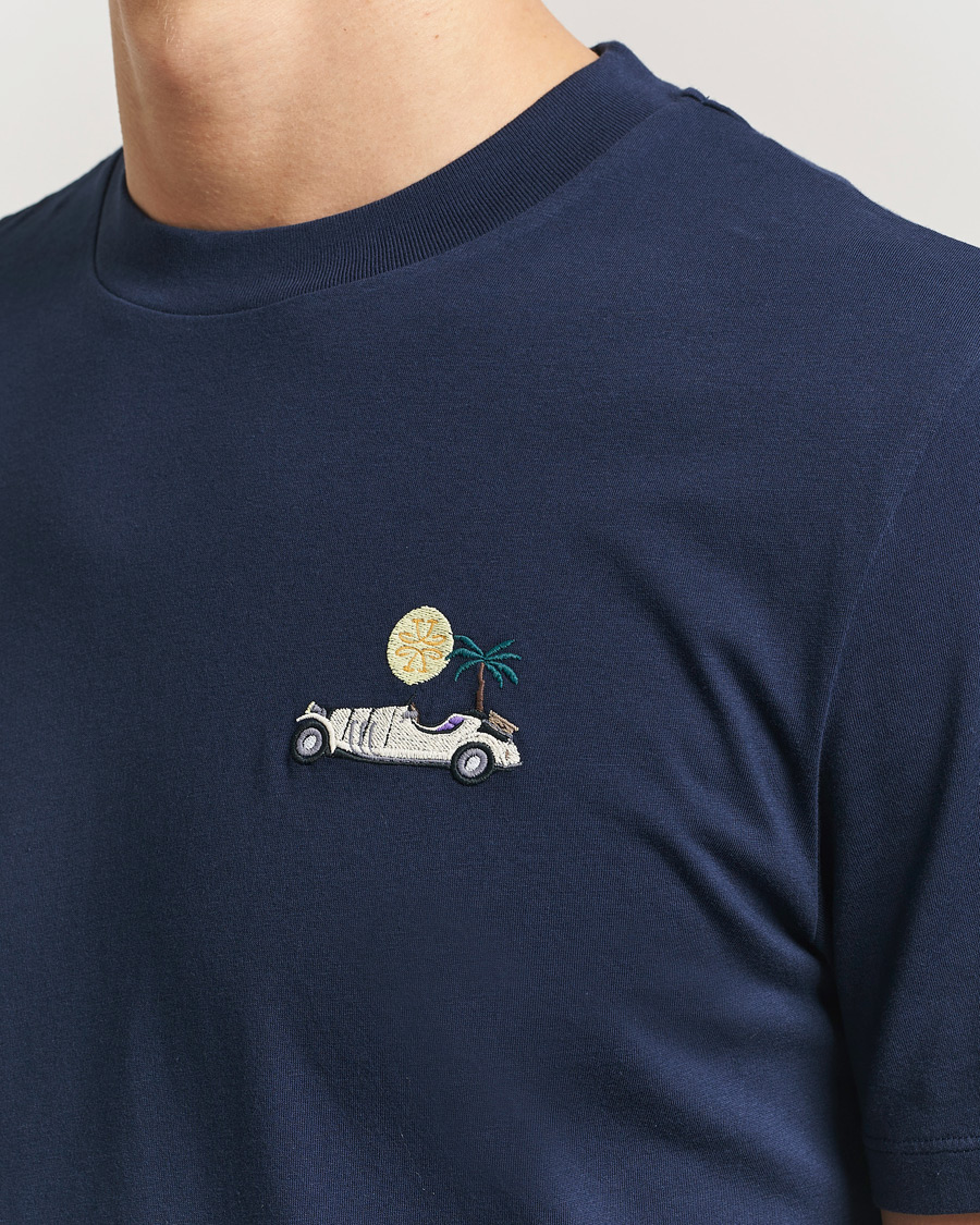 Hombres | Camisetas | Jacob Cohën | Cotton Logo T-Shirt Navy