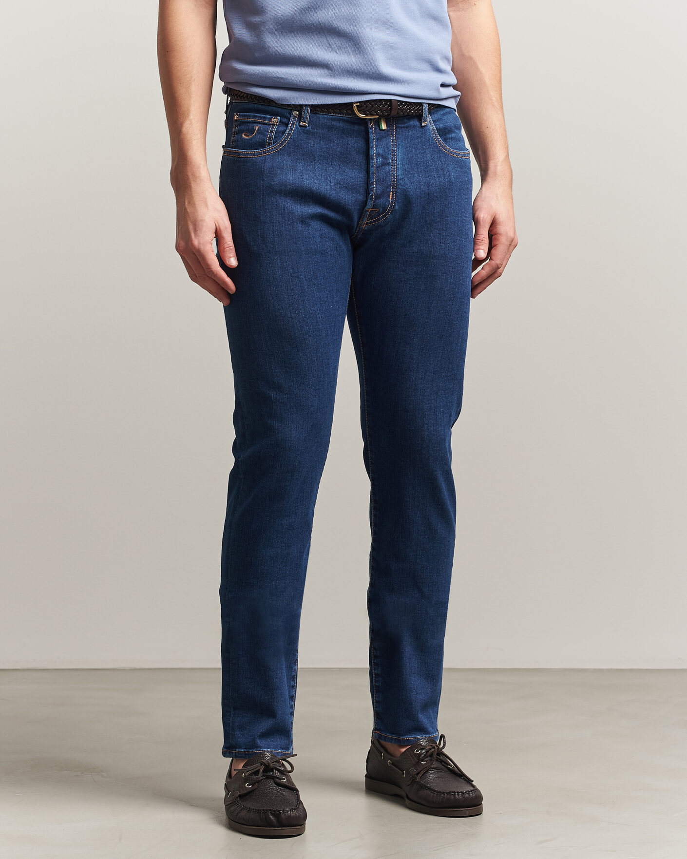 Hombres | Vaqueros | Jacob Cohën | Bard Slim Fit Stretch Porsche Patch Jeans Dark Blue