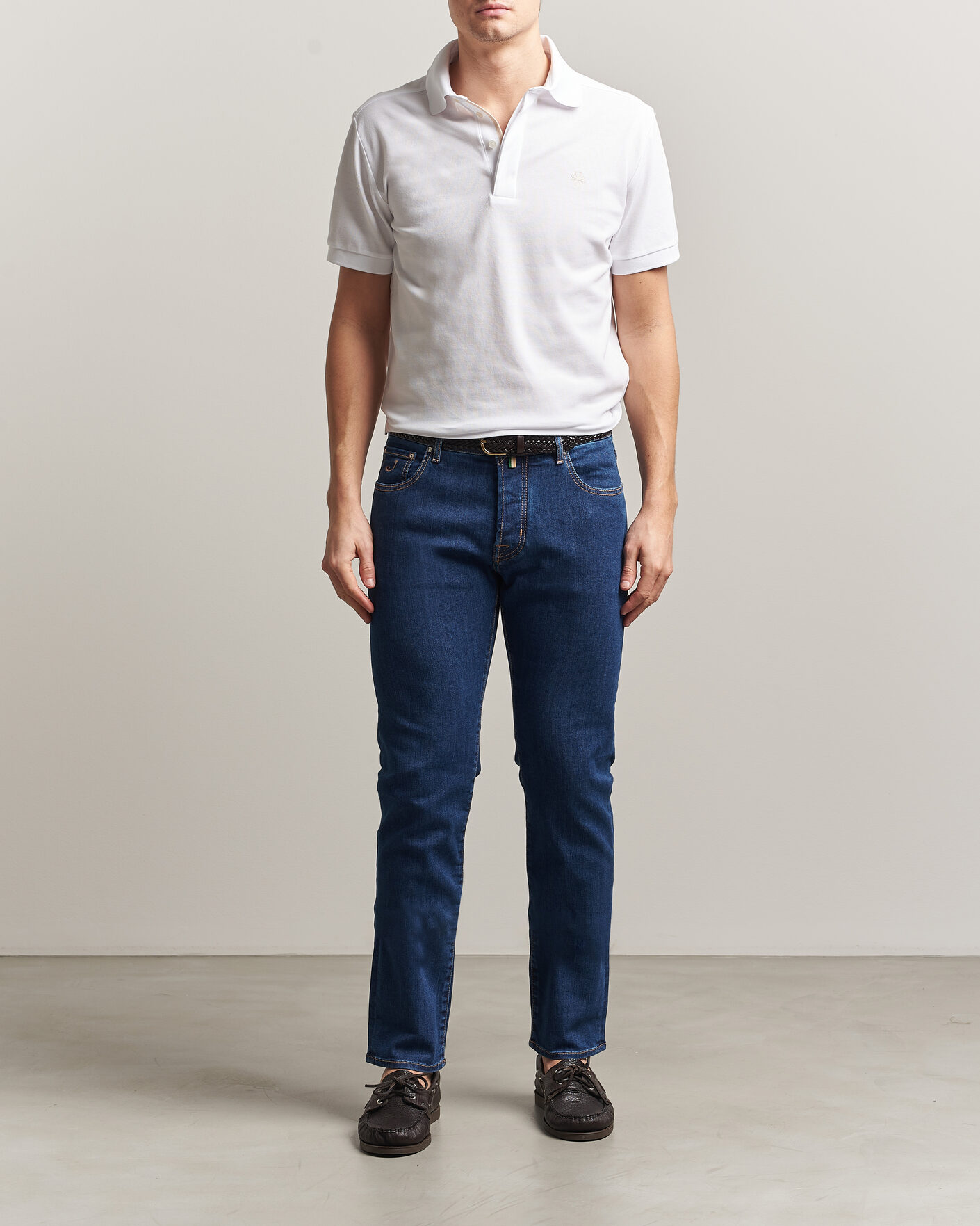 Hombres | Polos | Jacob Cohën | Cotton Polo Piquet Optical White