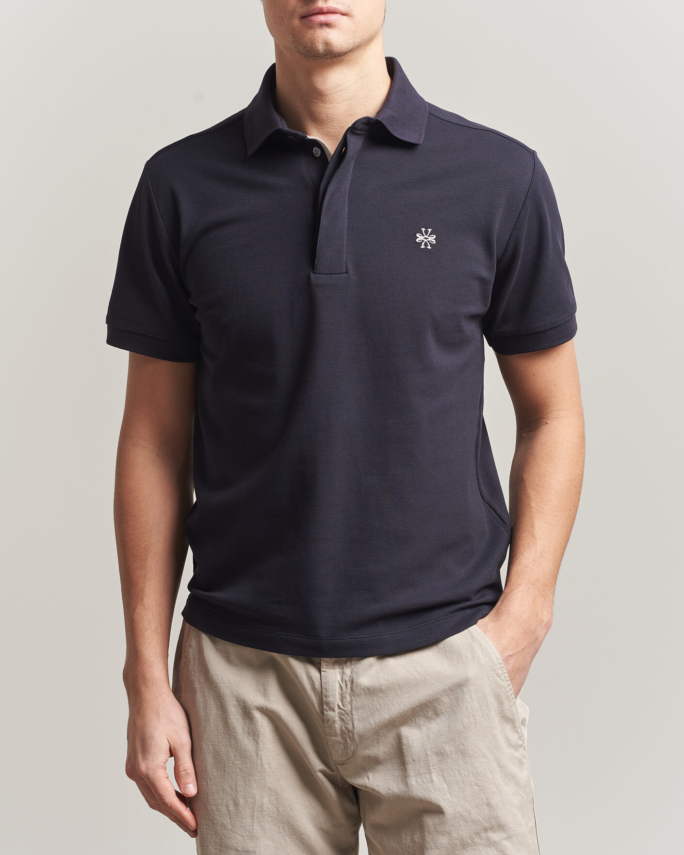Hombres | Polos | Jacob Cohën | Cotton Polo Piquet Navy Blue