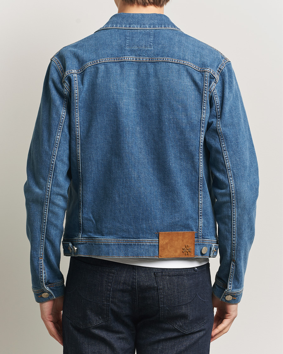 Hombres | Abrigos y chaquetas | Jacob Cohën | Denim Trucker Jacket Mid Blue