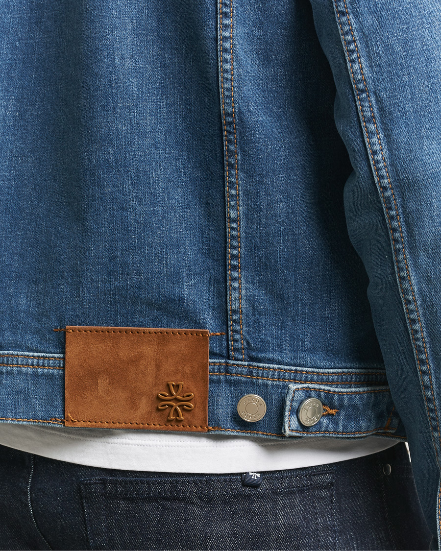 Hombres | Abrigos y chaquetas | Jacob Cohën | Denim Trucker Jacket Mid Blue