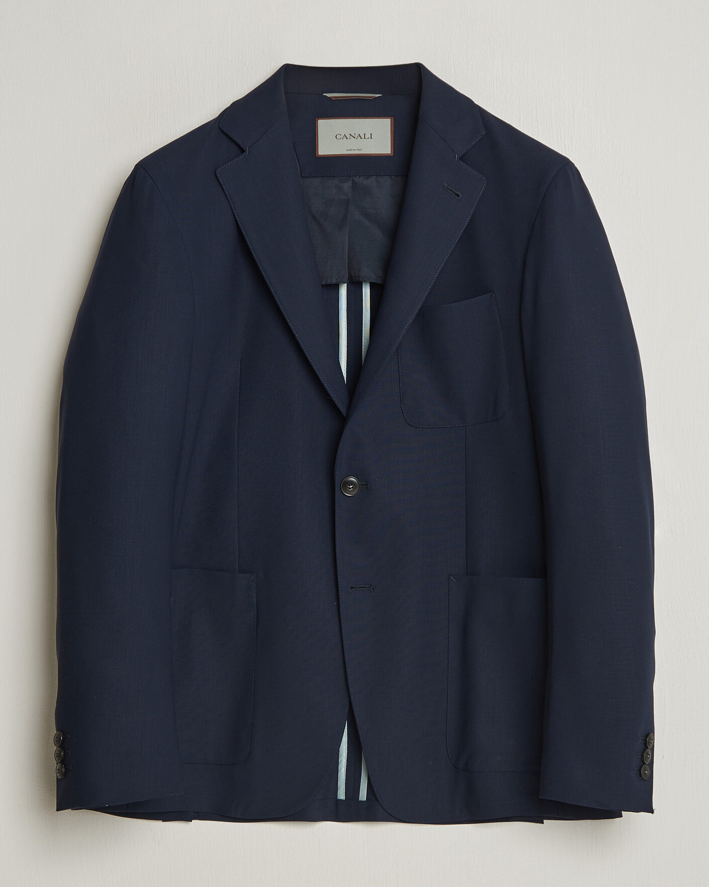 Hombres | Blazers | Canali | Unconstructed Impeccabile Wool Blazer Navy