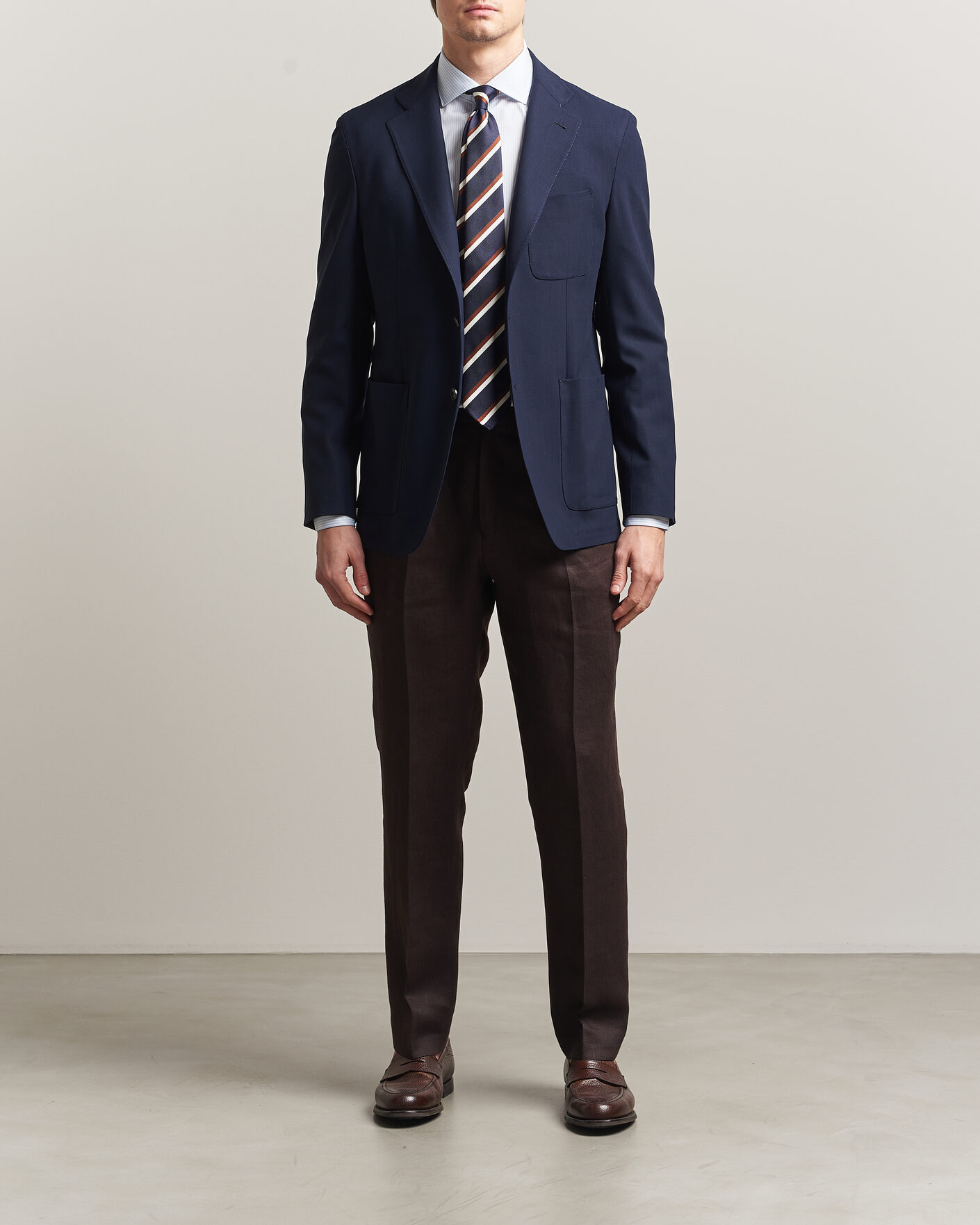 Hombres | Blazers | Canali | Unconstructed Impeccabile Wool Blazer Navy