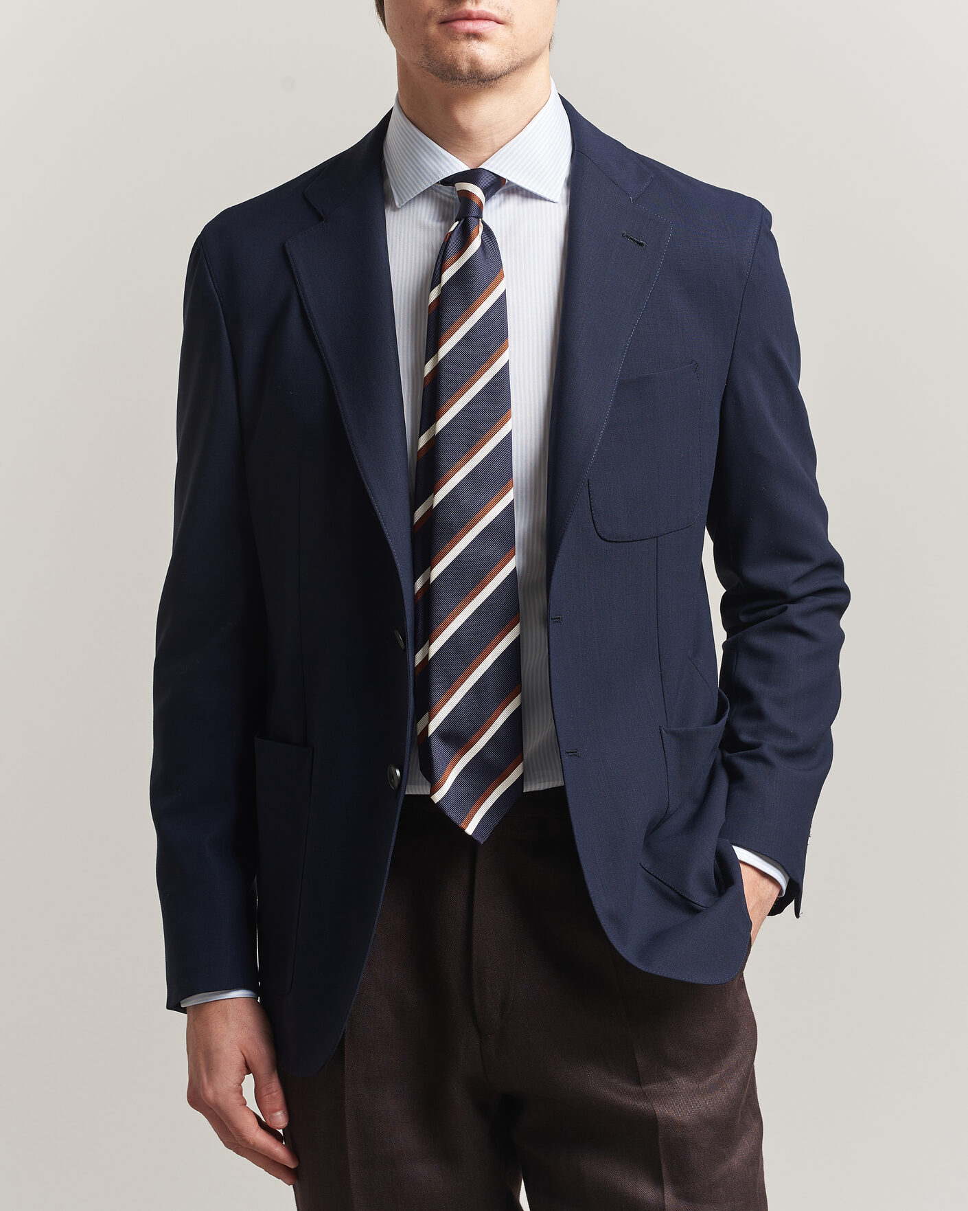 Hombres | Blazers | Canali | Unconstructed Impeccabile Wool Blazer Navy