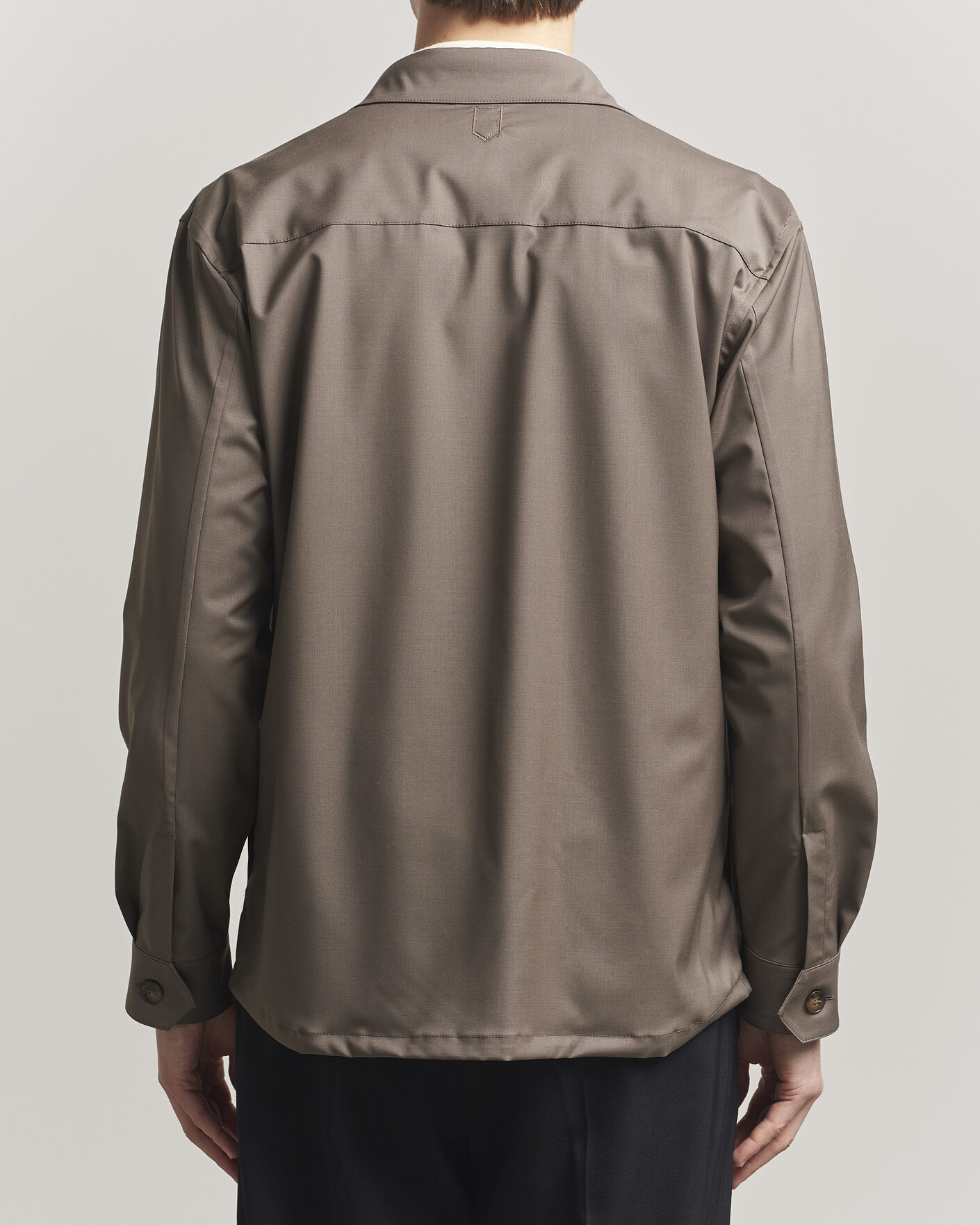 Hombres | Camisas | Canali | Travel Wool Overshirt Brown