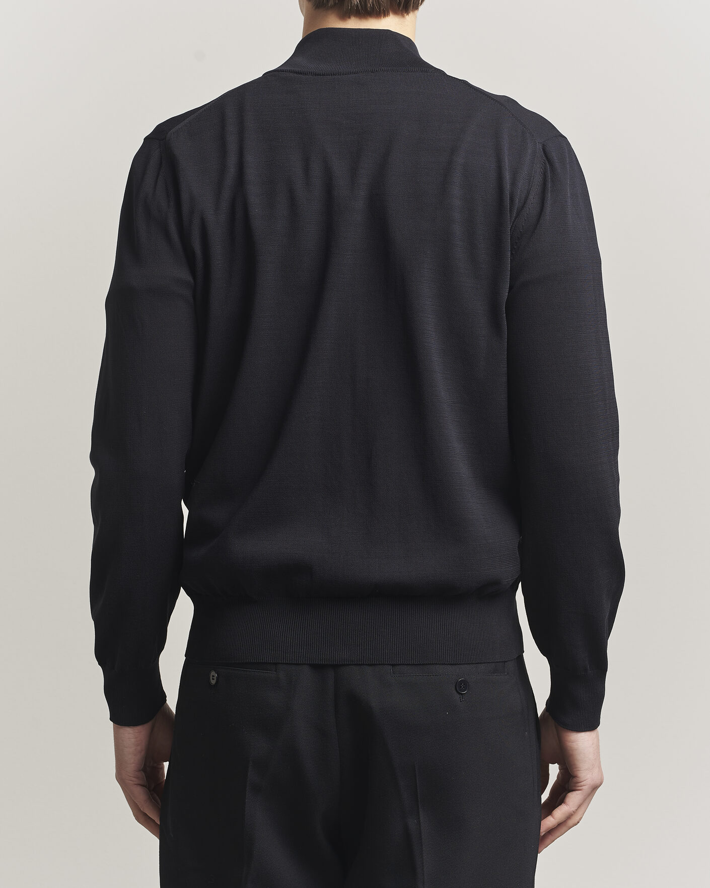 Hombres | Jerséis y prendas de punto | Canali | Cotton Full Zip Black