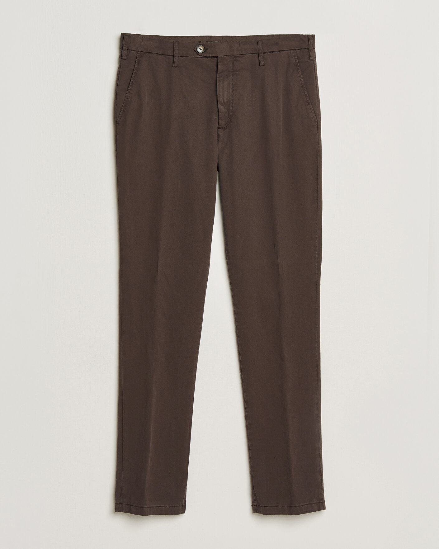 Hombres | Pantalones | Canali | Regular Fit Cotton/Stretch Chinos Dark Brown