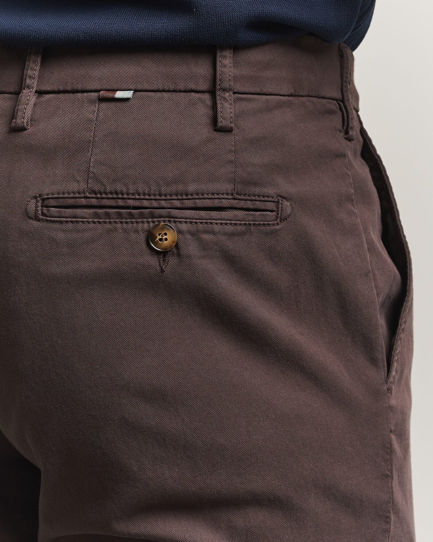 Hombres | Pantalones | Canali | Regular Fit Cotton/Stretch Chinos Dark Brown