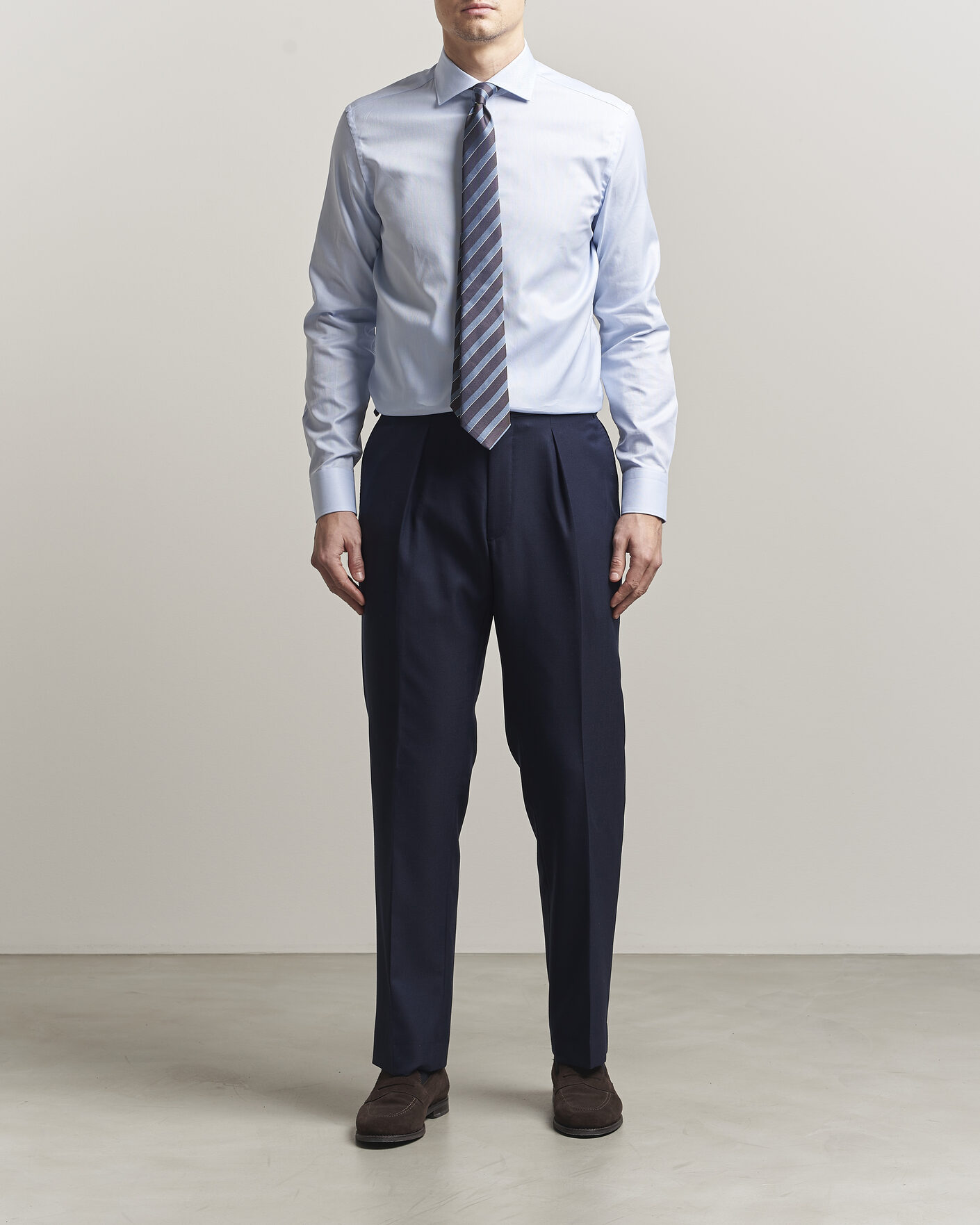 Hombres | Camisas | Canali | Slim Fit Oxford Shirt Light Blue