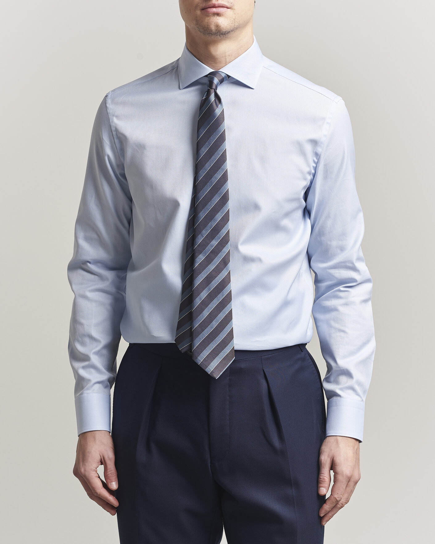 Hombres | Camisas | Canali | Slim Fit Oxford Shirt Light Blue