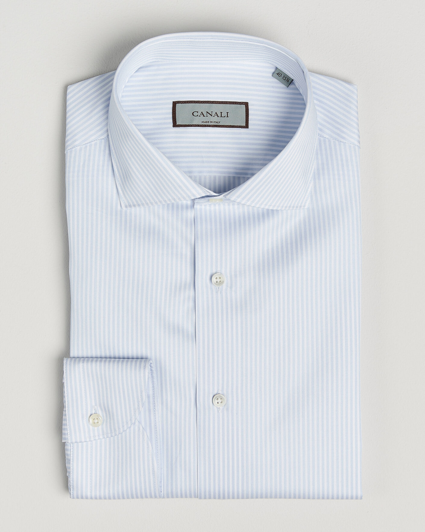 Hombres | Camisas | Canali | Slim Fit Impeccabile Shirt Light Blue Stripe