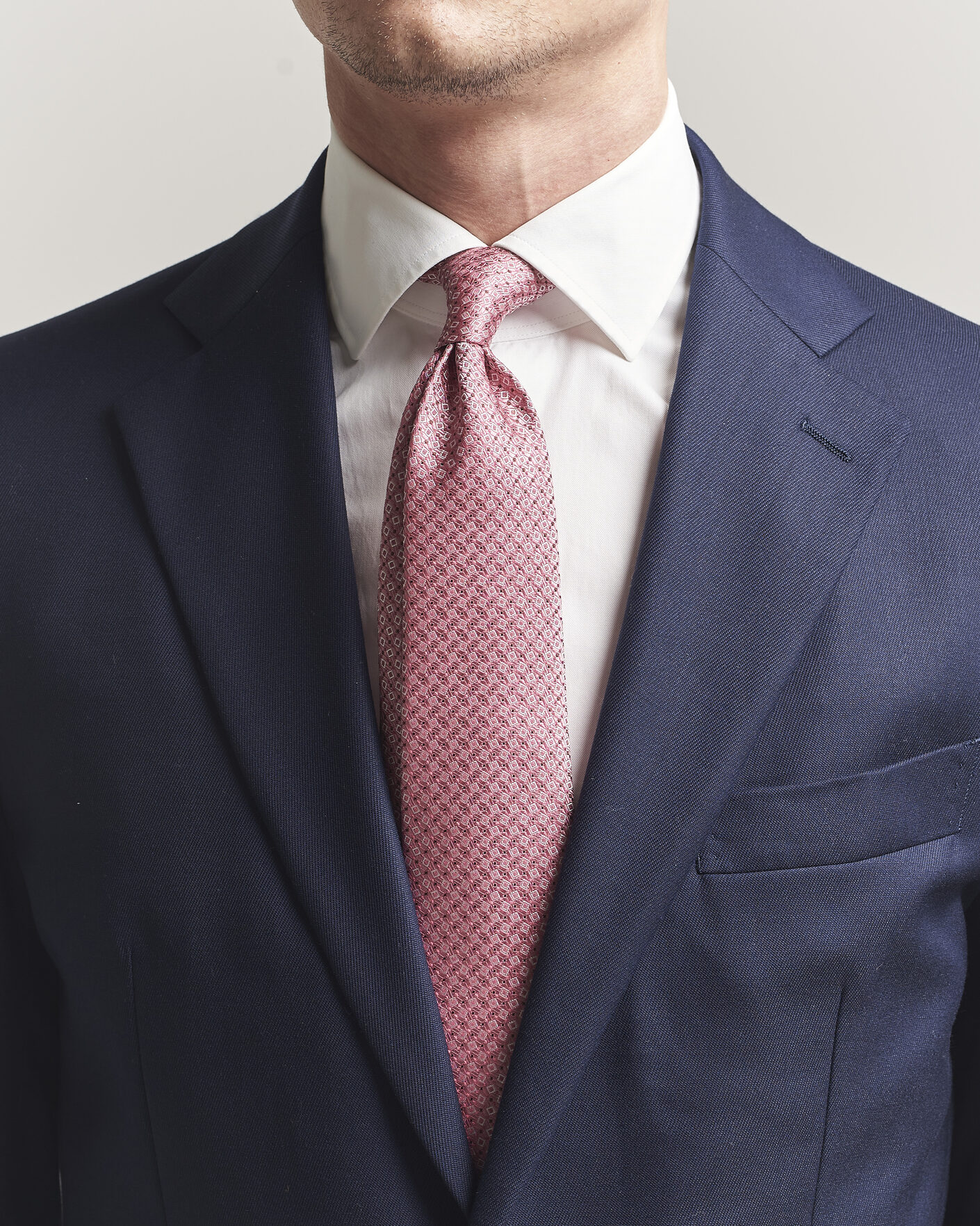 Hombres | Corbatas | Canali | Micro Structure Silk Tie Pink
