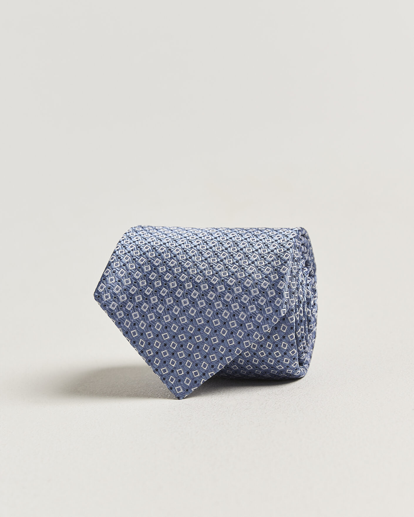 Hombres | Corbatas | Canali | Micro Structure Silk Tie Light Blue