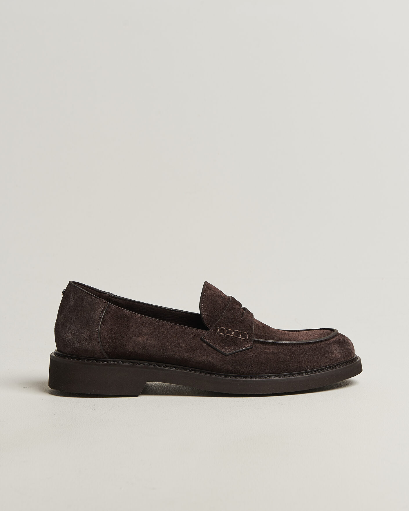 Hombres | Mocasines | Canali | Penny Loafers Dark Brown Suede