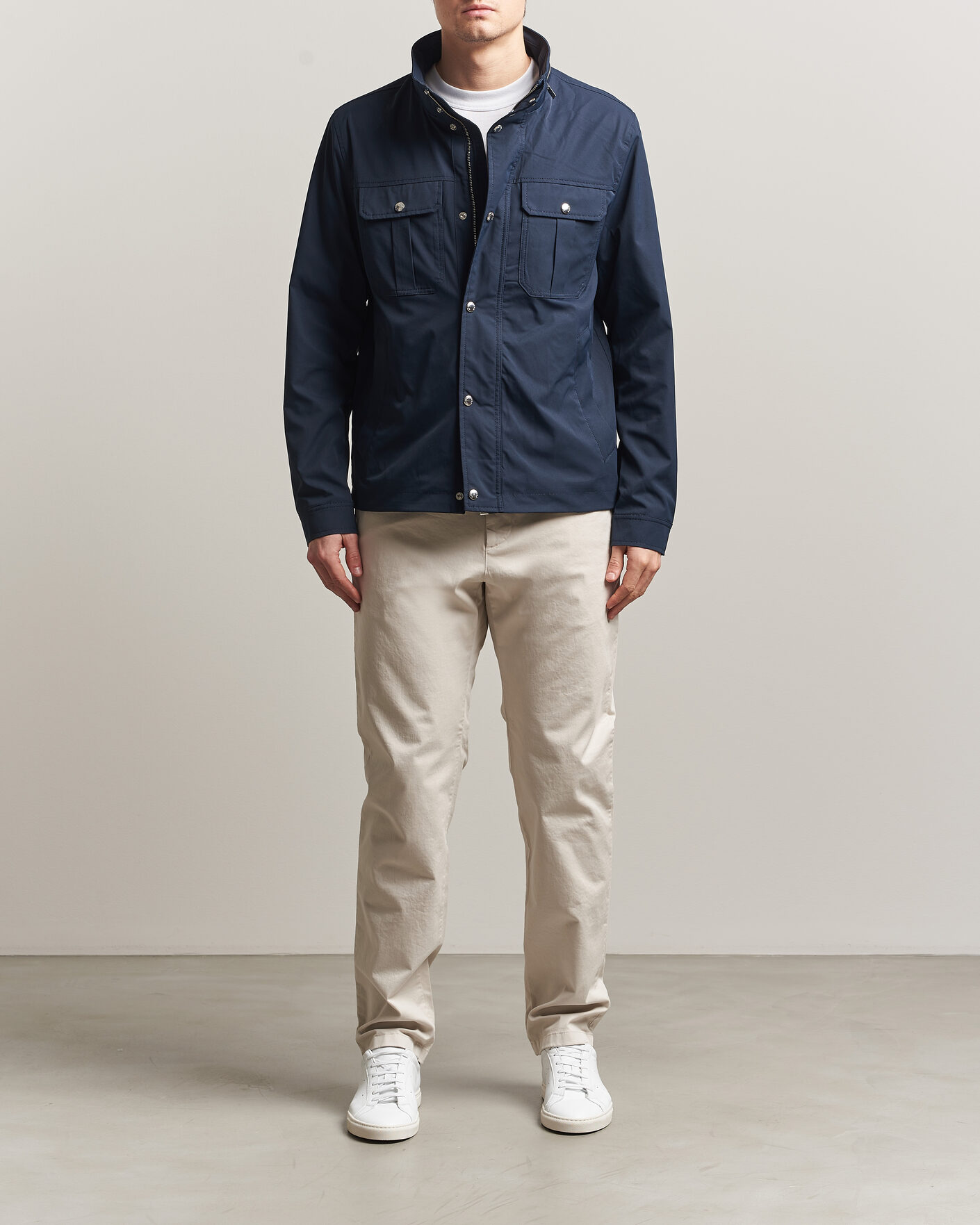 Hombres | Pantalones | J.Lindeberg | Chaze Cotton Stretch Pants Moonbeam