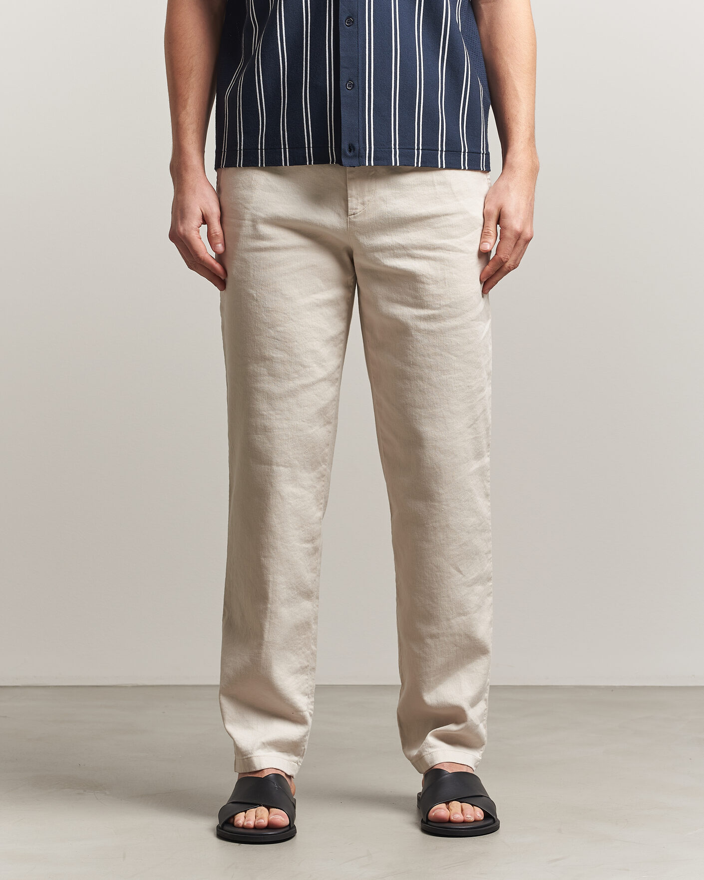 Hombres | Pantalones | J.Lindeberg | Logan Stretch Linen Pants Moonbeam