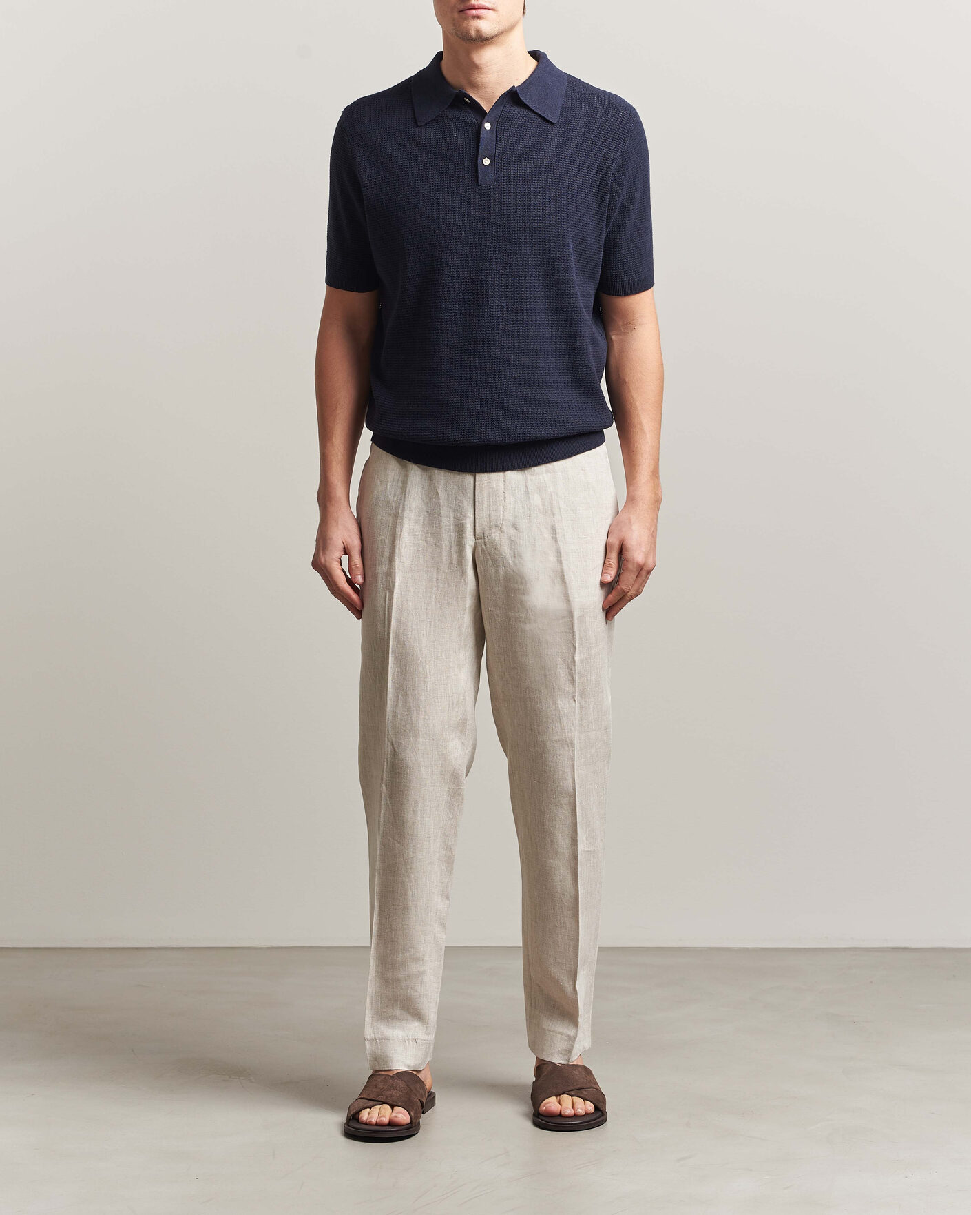 Hombres | Pantalones | J.Lindeberg | Soren Drape Linen Pants Moonbeam