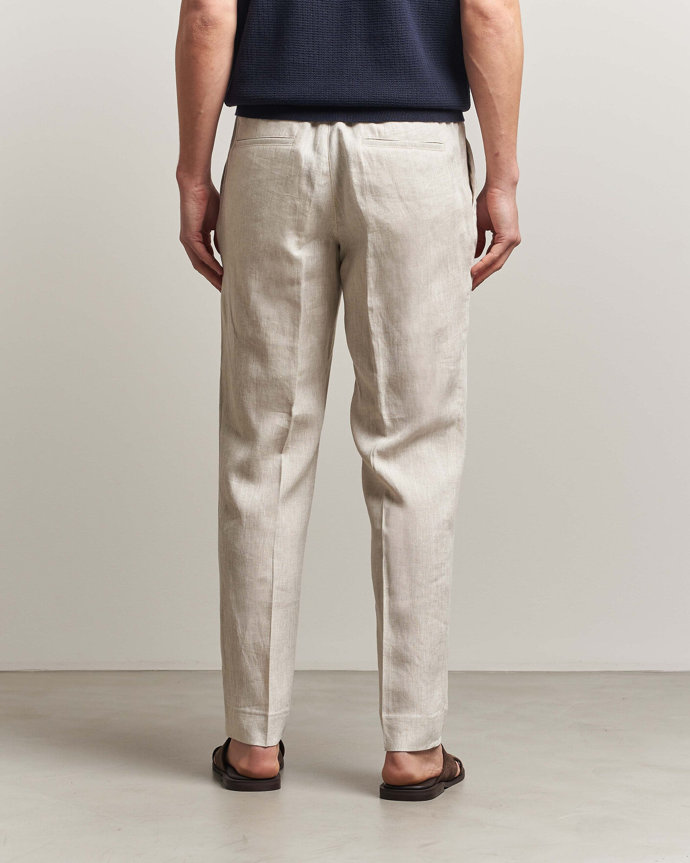 Hombres | Pantalones | J.Lindeberg | Soren Drape Linen Pants Moonbeam