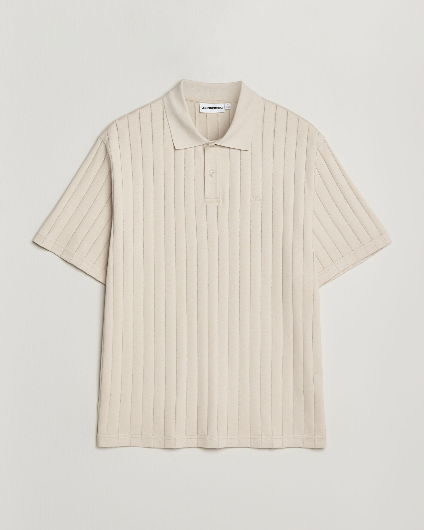 Hombres | Polos | J.Lindeberg | Simon Striped Polo Moonbeam
