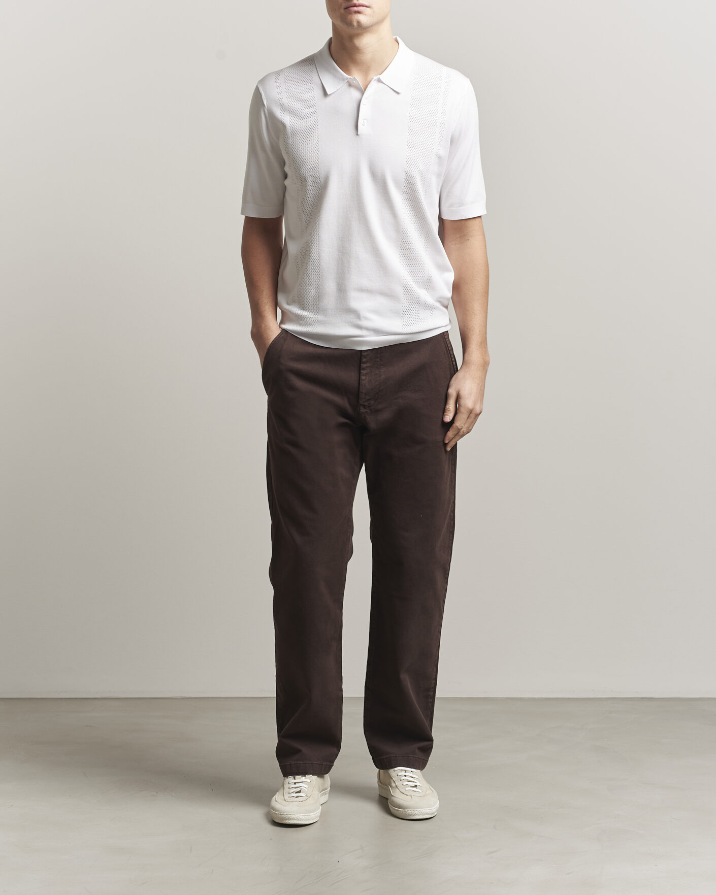 Hombres | Polos | J.Lindeberg | Reymond Knit Polo White