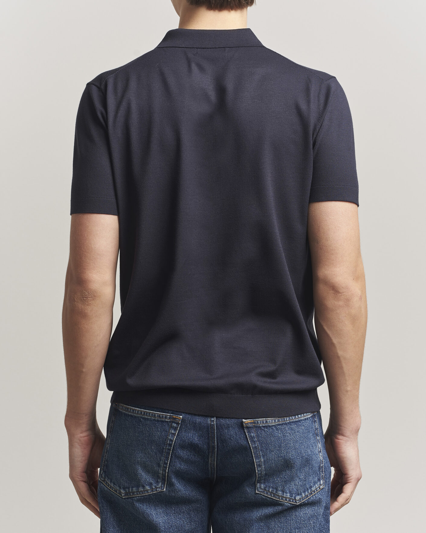 Hombres | Polos | J.Lindeberg | Ridge Knitted Polo JL Navy