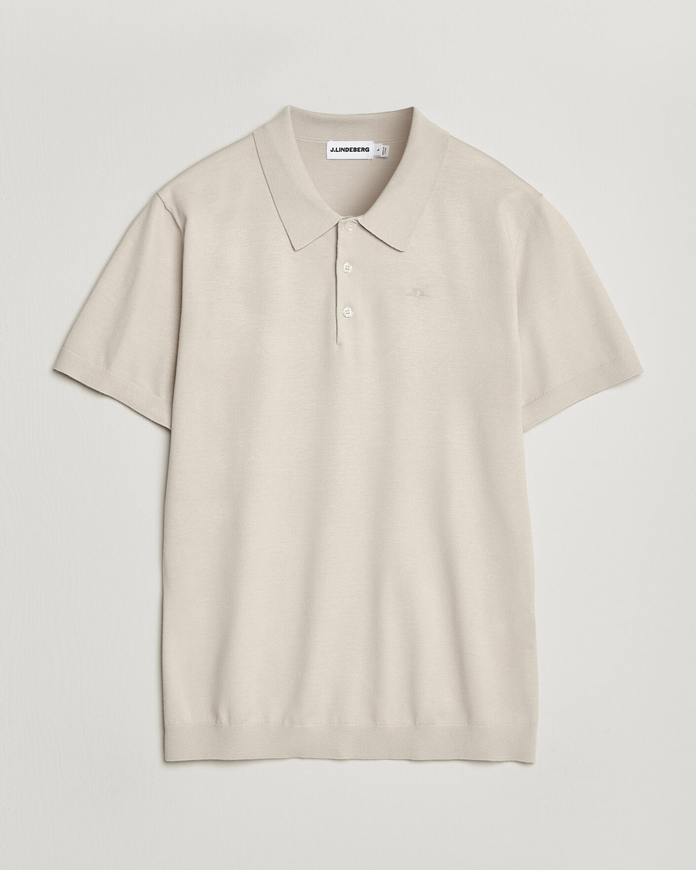 Hombres | Polos | J.Lindeberg | Ridge Knitted Polo Moonbeam