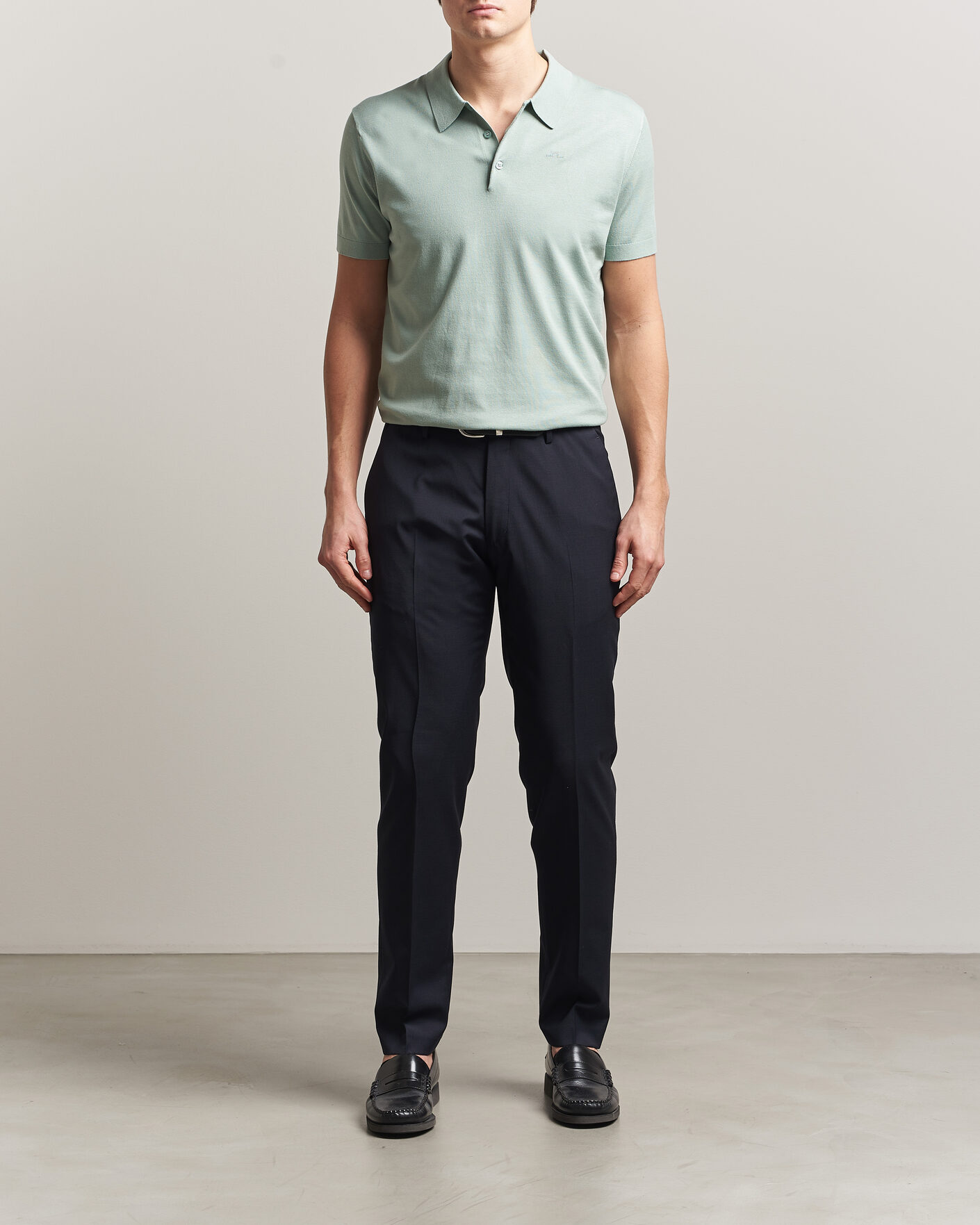 Hombres | Polos | J.Lindeberg | Ridge Knitted Polo Jadeite