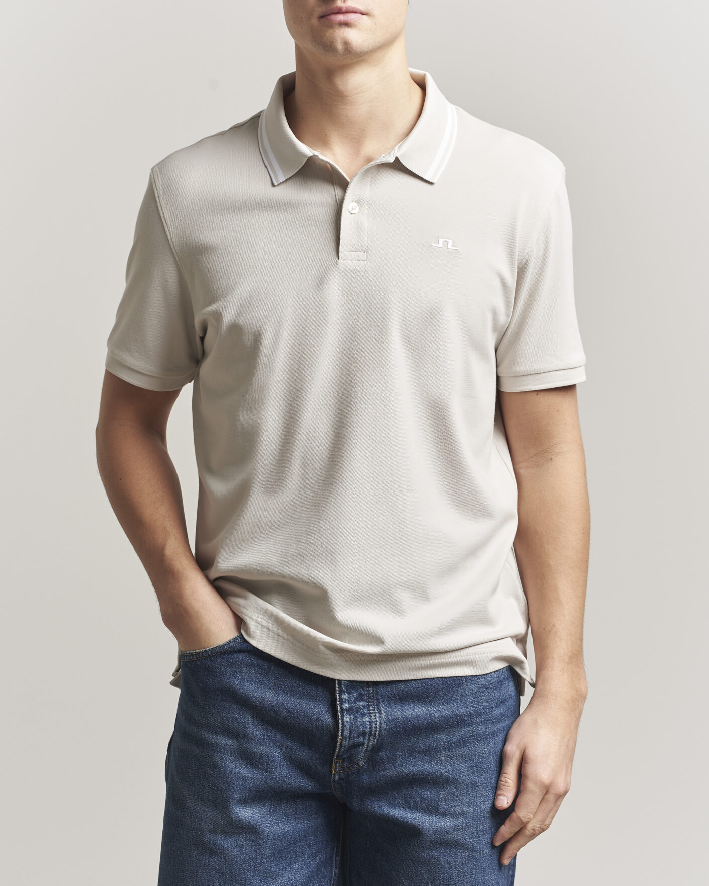 Hombres | Polos | J.Lindeberg | Joey Tipping Polo Moonbeam