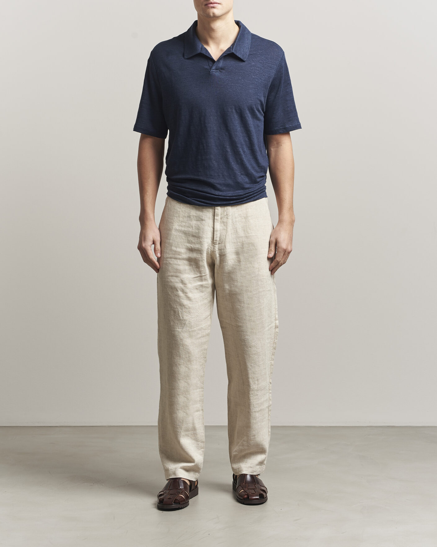 Hombres | Polos | J.Lindeberg | Roy Linen Polo JL Navy