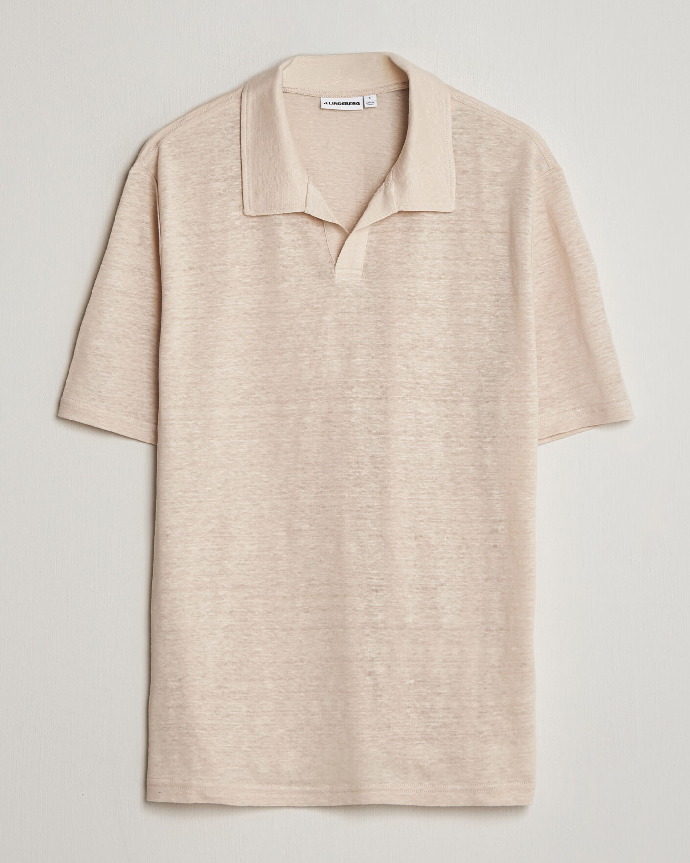 Hombres | Polos | J.Lindeberg | Roy Linen Polo Moonbeam