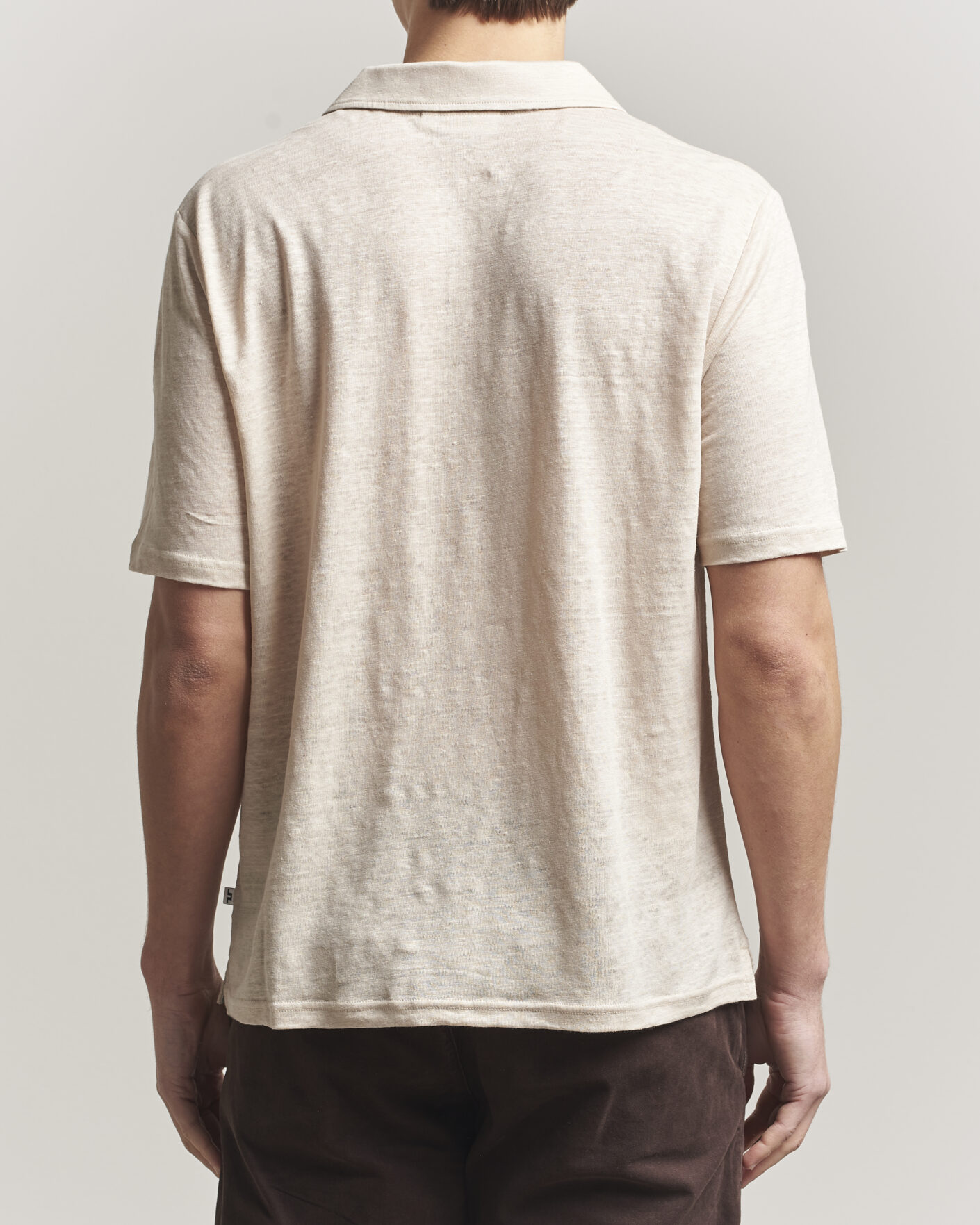 Hombres | Polos | J.Lindeberg | Roy Linen Polo Moonbeam